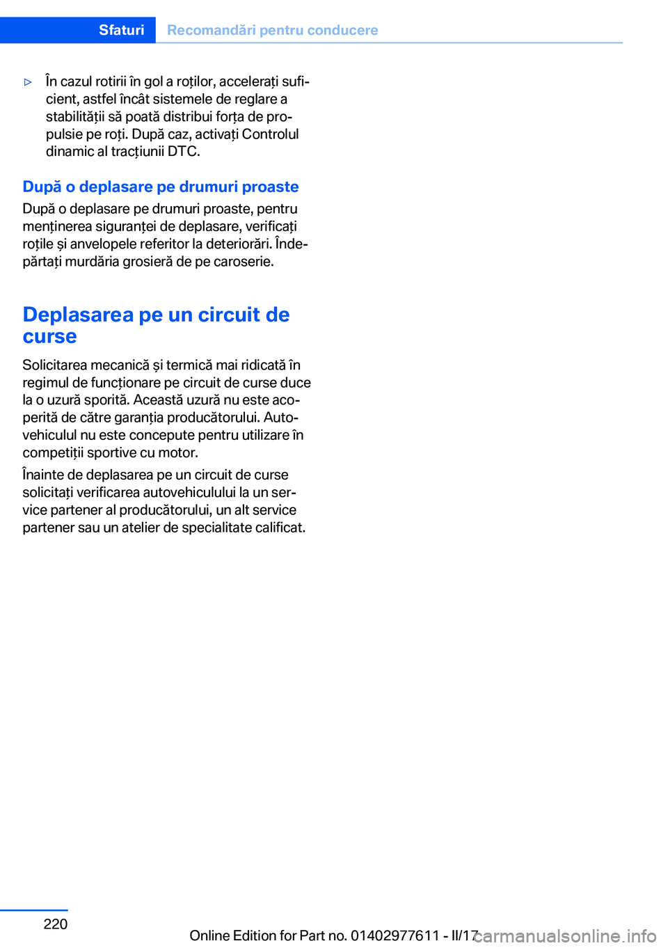 BMW X6 2017  Ghiduri De Utilizare (in Romanian) 'y�