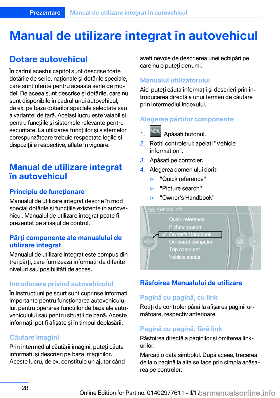 BMW X6 2017  Ghiduri De Utilizare (in Romanian) �M�a�n�u�a�l��d�e��u�t�i�l�i�z�a�r�e��i�n�t�e�g�r�a�t��