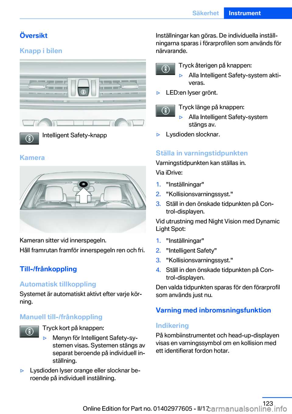 BMW X6 2017  InstruktionsbÖcker (in Swedish) �