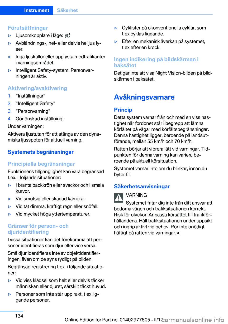 BMW X6 2017  InstruktionsbÖcker (in Swedish) �F�
