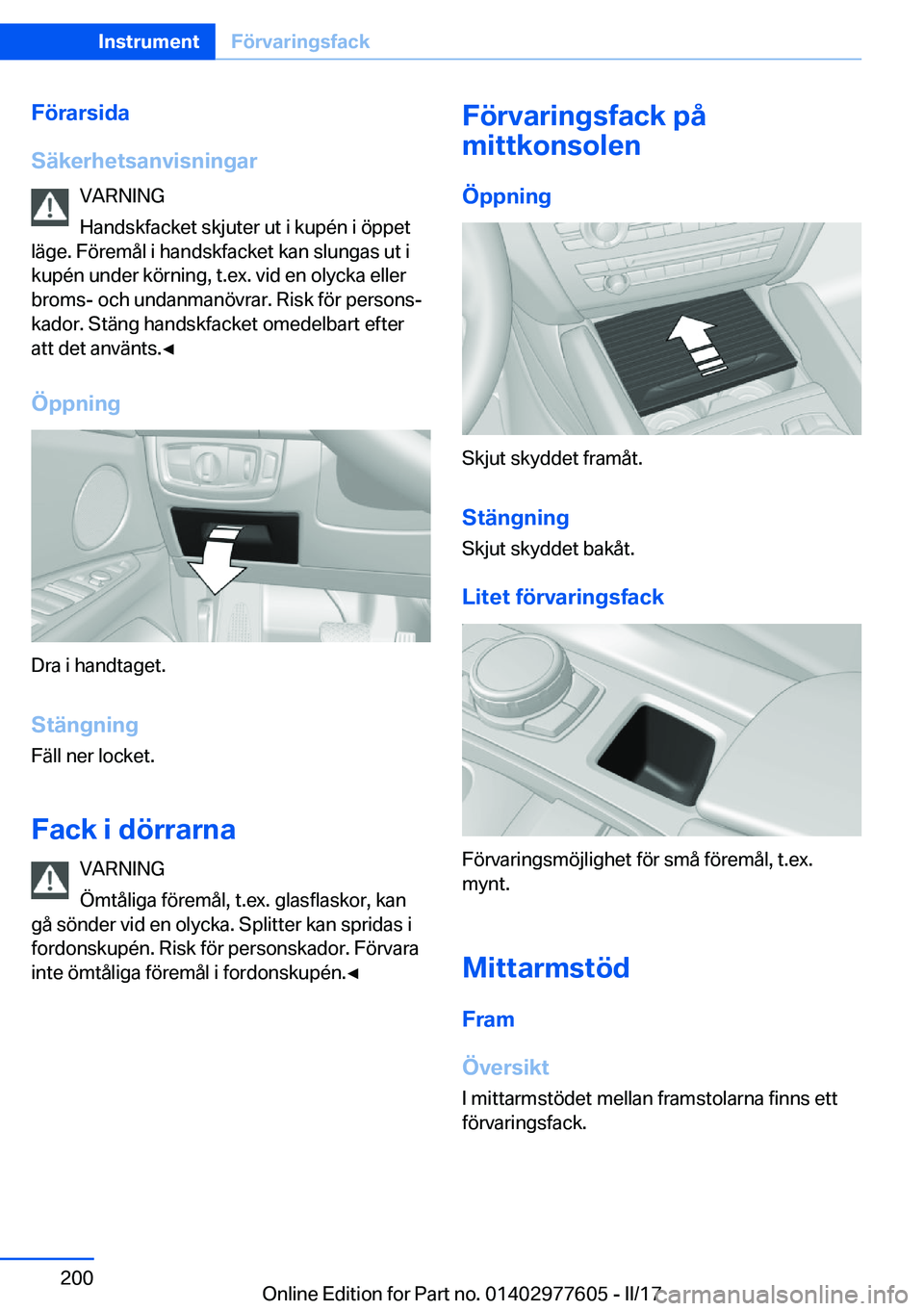 BMW X6 2017  InstruktionsbÖcker (in Swedish) �F�
