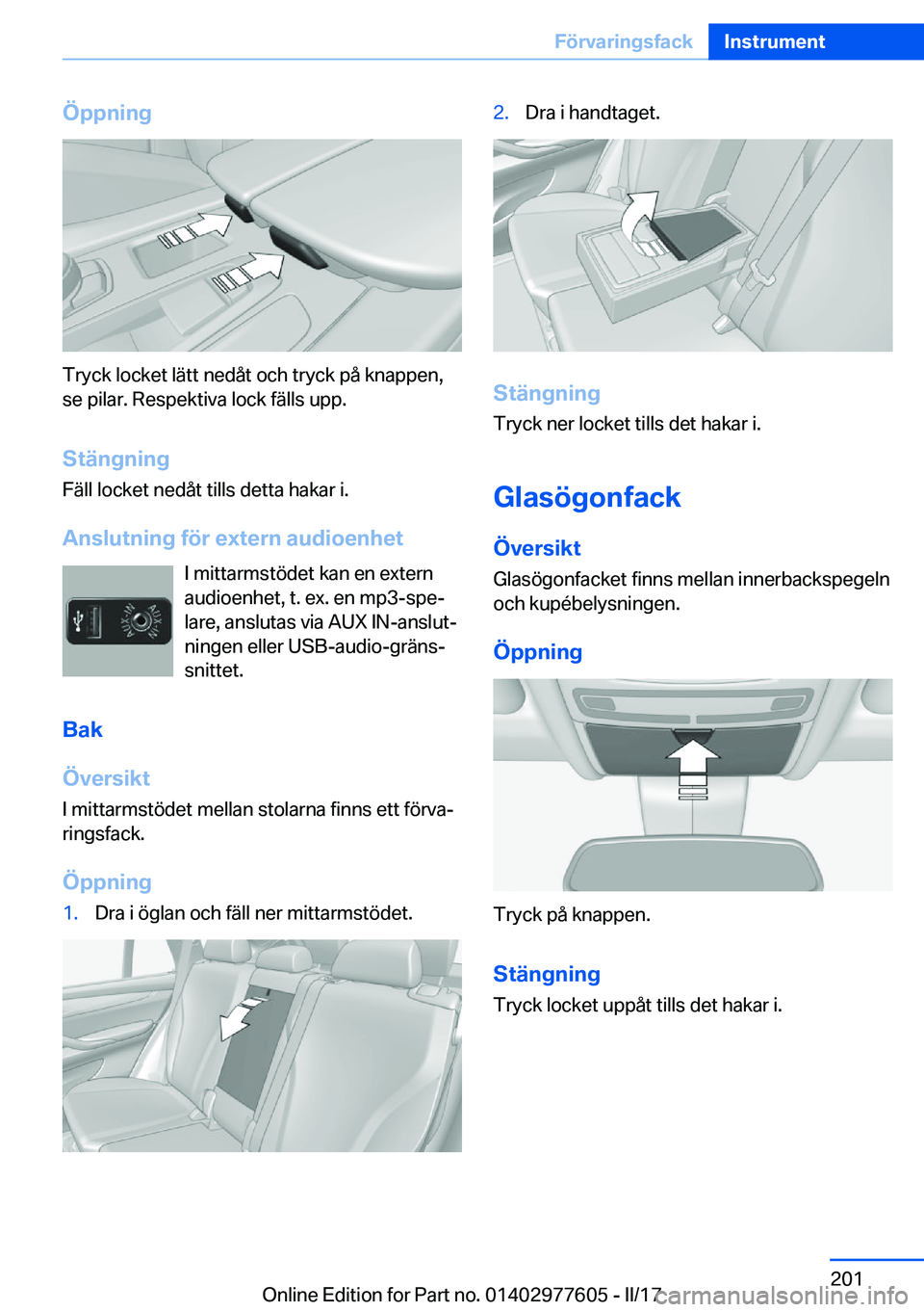BMW X6 2017  InstruktionsbÖcker (in Swedish) �