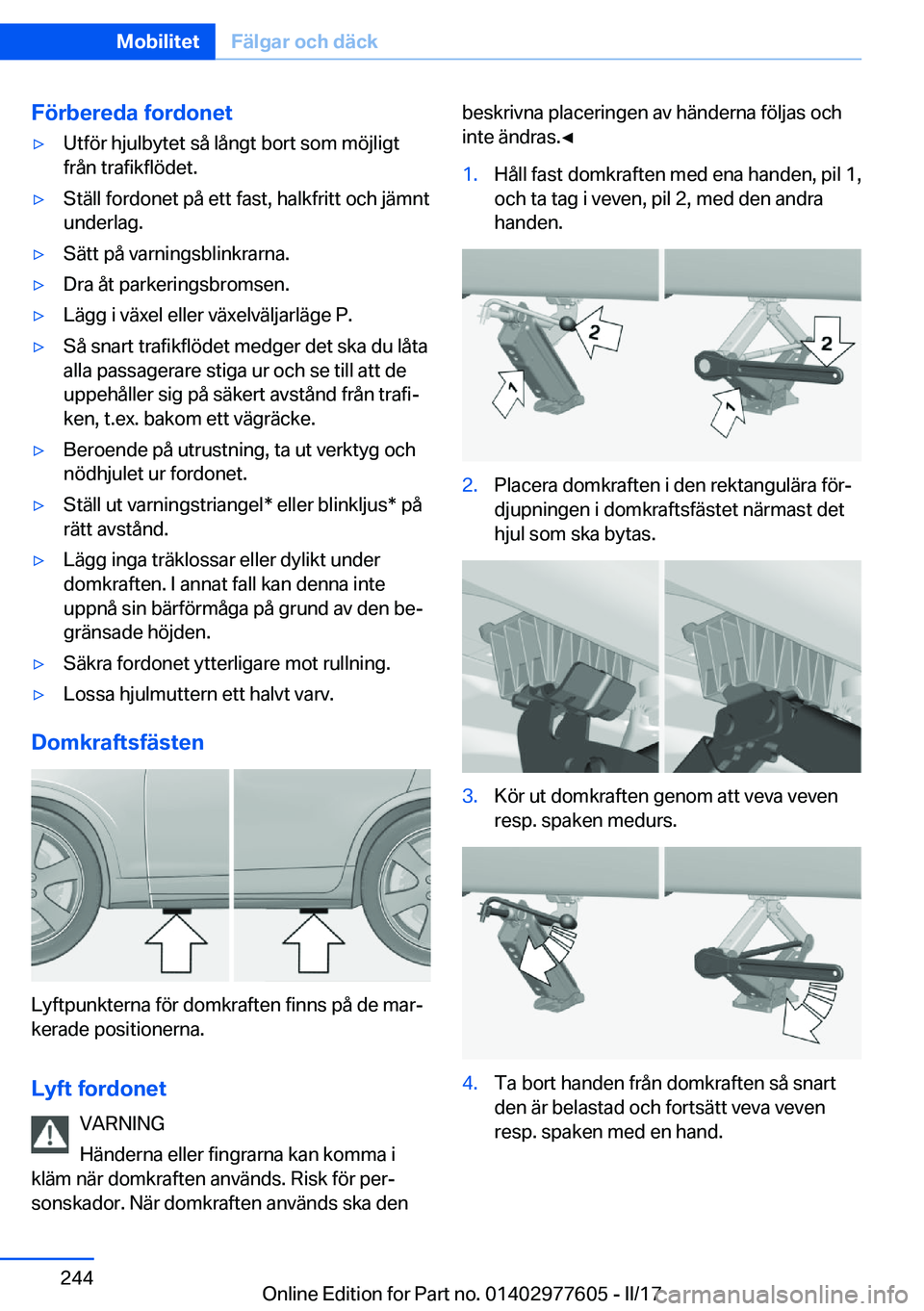 BMW X6 2017  InstruktionsbÖcker (in Swedish) �F�