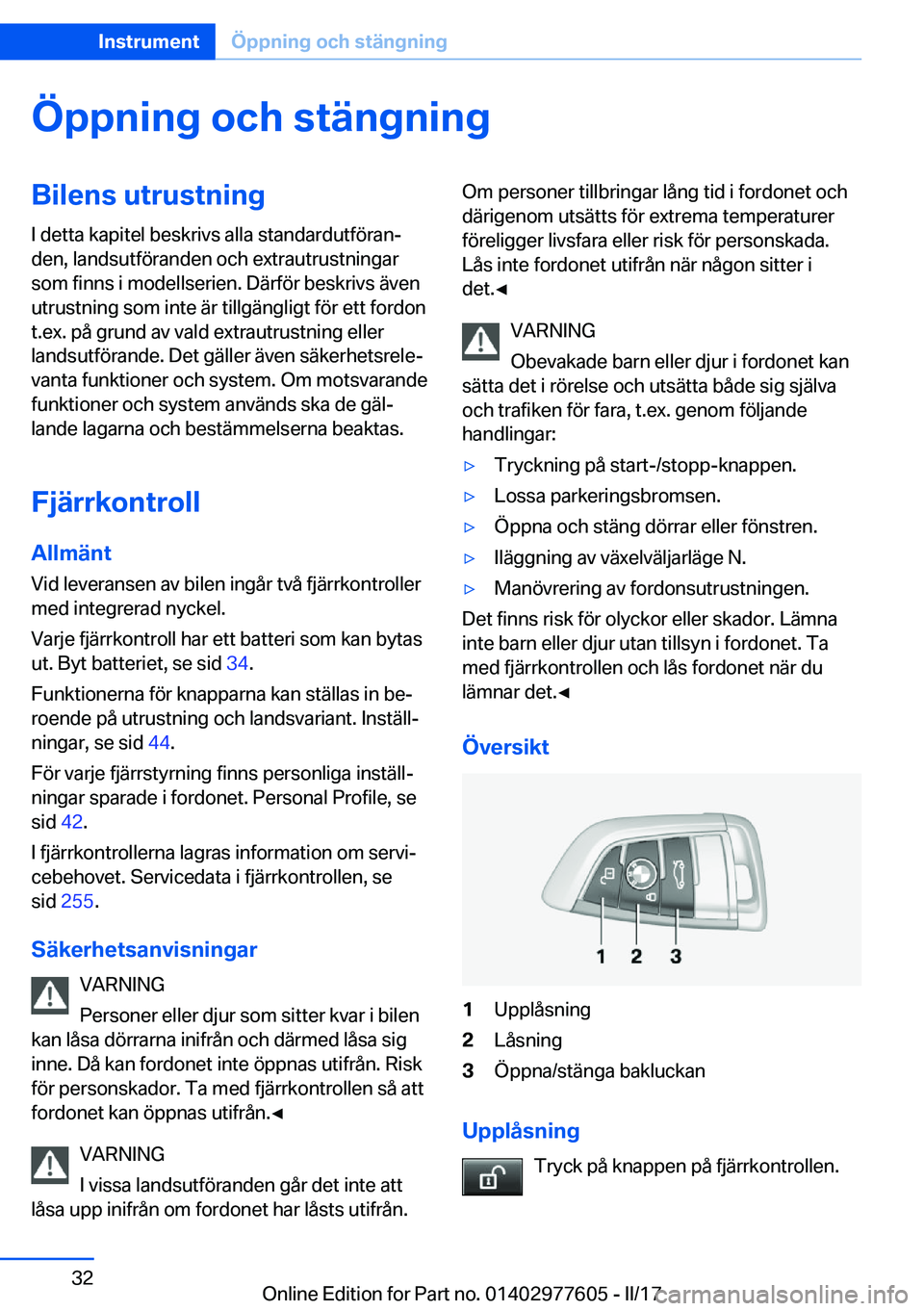 BMW X6 2017  InstruktionsbÖcker (in Swedish) �
