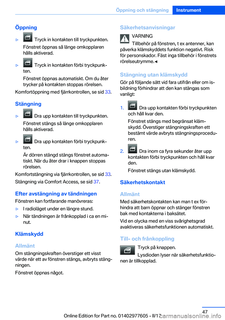 BMW X6 2017  InstruktionsbÖcker (in Swedish) �