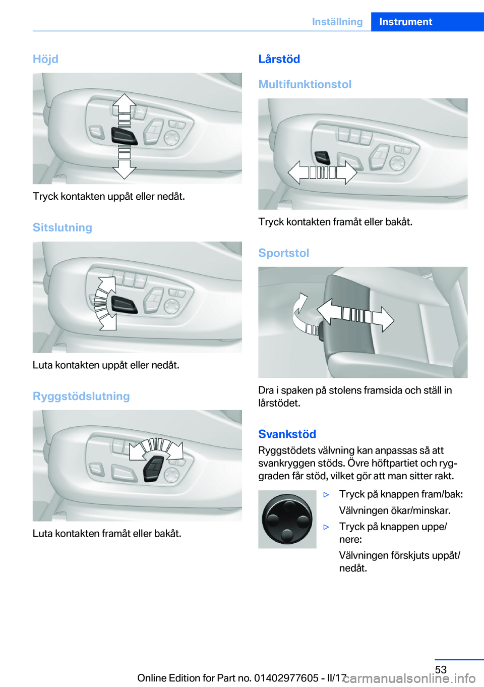 BMW X6 2017  InstruktionsbÖcker (in Swedish) �H�