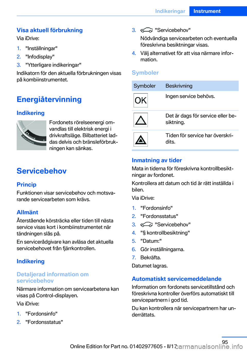 BMW X6 2017  InstruktionsbÖcker (in Swedish) �V�i�s�a��a�k�t�u�e�l�l��f�