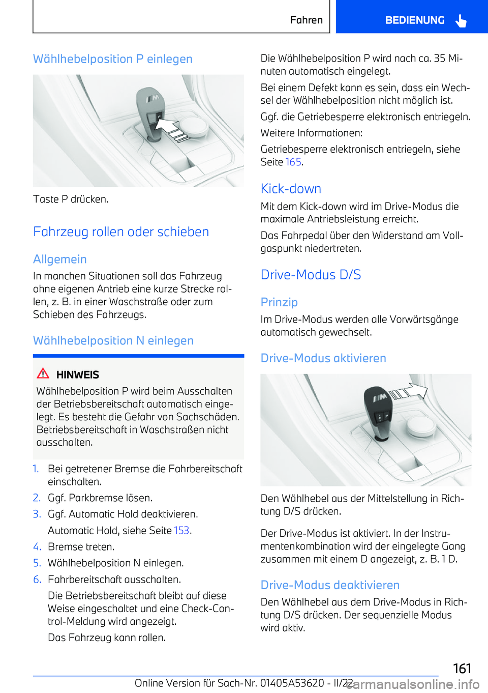 BMW X6 M 2022  Betriebsanleitungen (in German) W