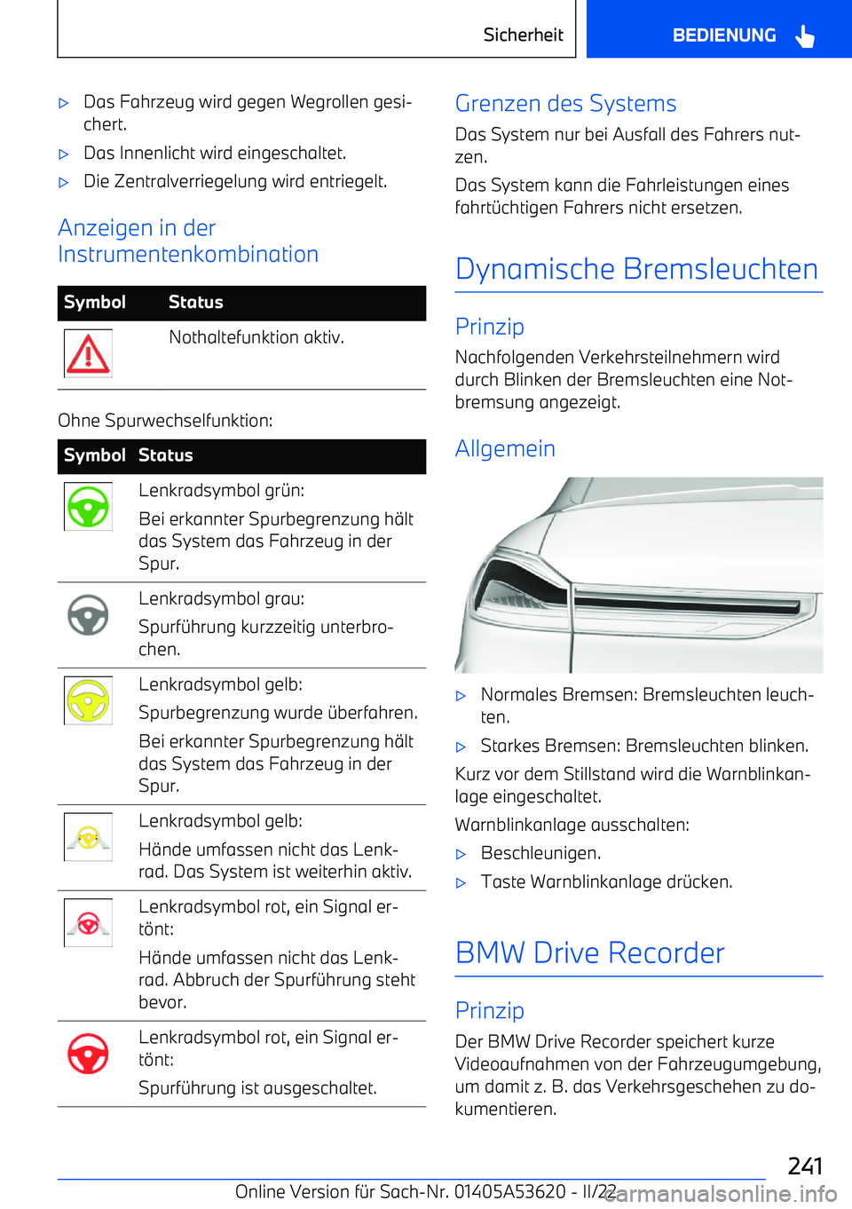 BMW X6 M 2022 Betriebsanleitungen (in German) BMW X6 M 2022 Betriebsanleitungen (in German)