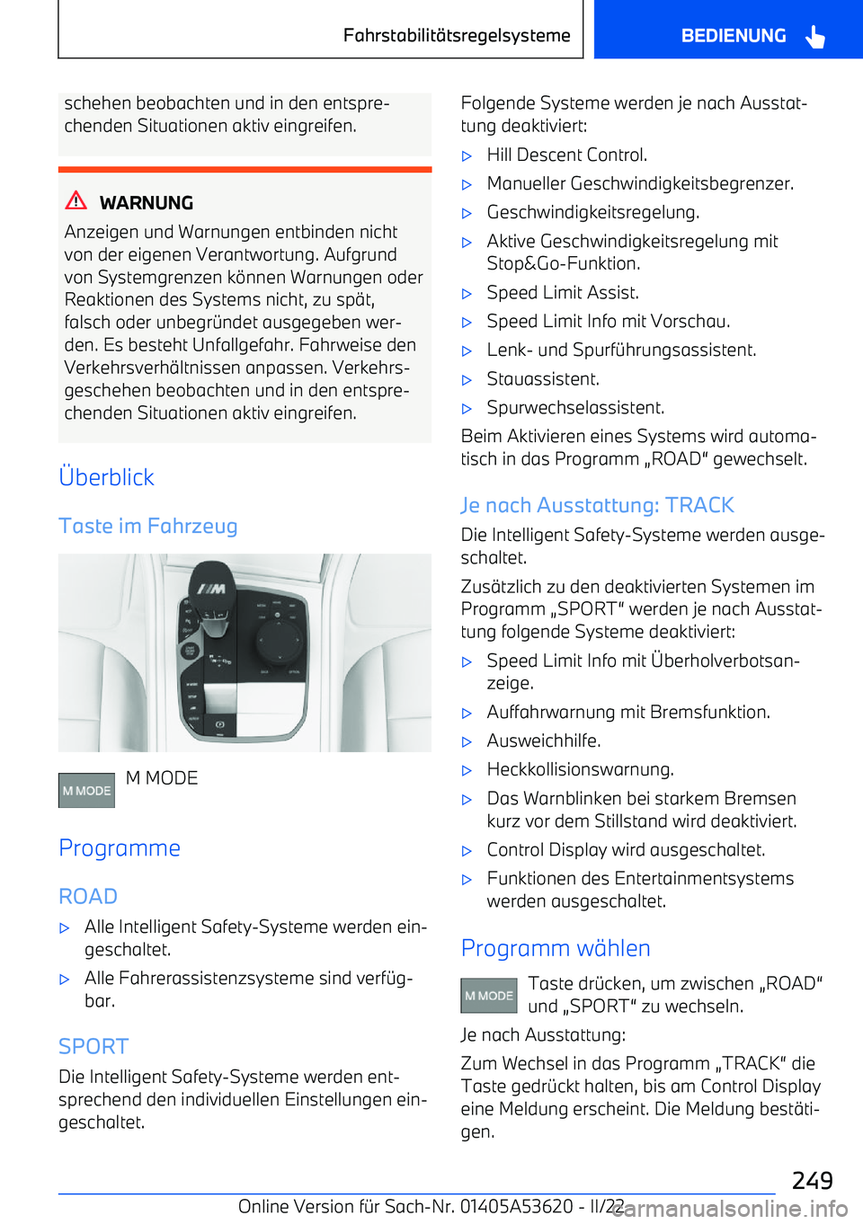 BMW X6 M 2022 Betriebsanleitungen (in German) schehen beobachten und in den entspre BMW X6 M 2022 Betriebsanleitungen (in German) schehen beobachten und in den entspre