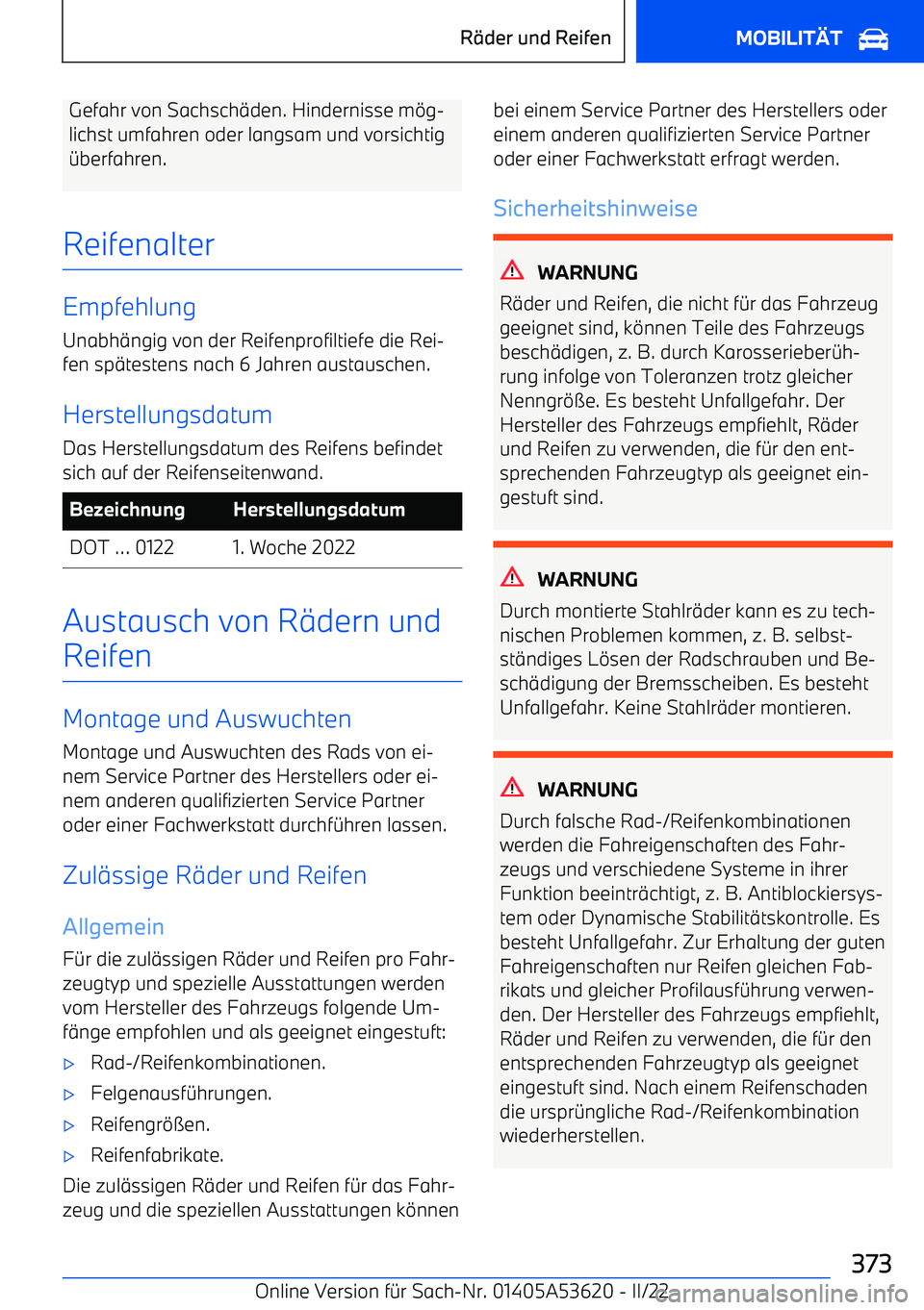 BMW X6 M 2022 Betriebsanleitungen (in German) Gefahr von Sachsch BMW X6 M 2022 Betriebsanleitungen (in German) Gefahr von Sachsch