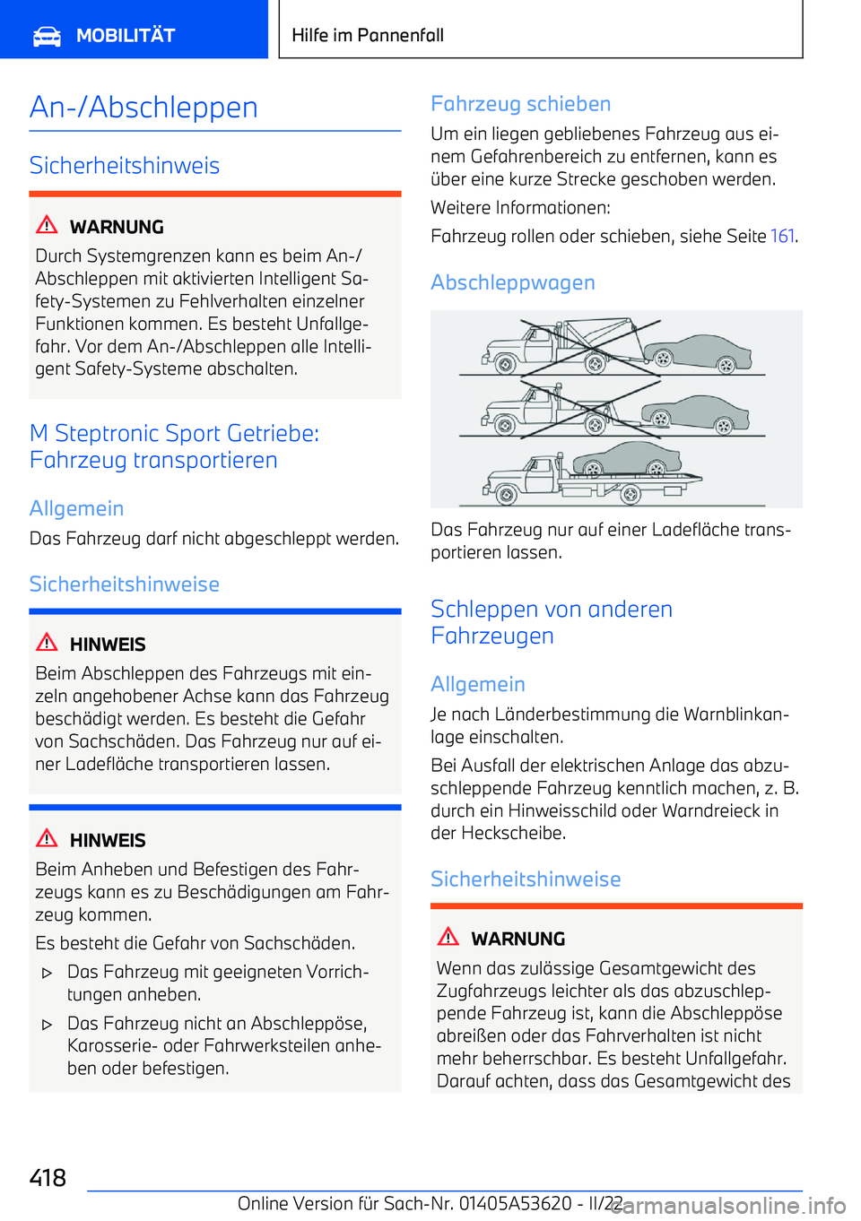 BMW X6 M 2022  Betriebsanleitungen (in German) An
