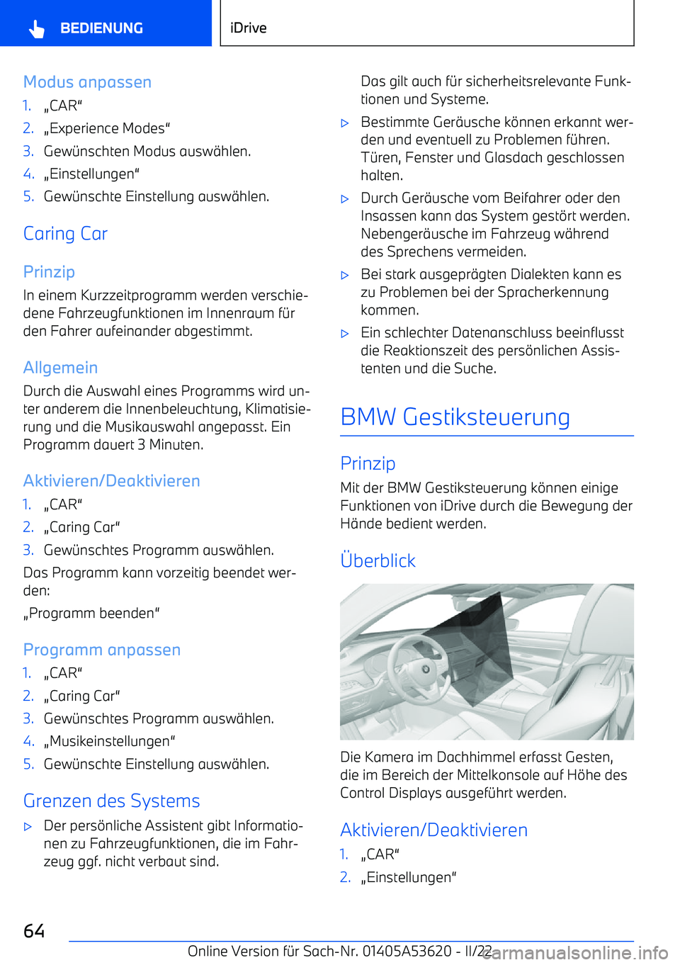 BMW X6 M 2022  Betriebsanleitungen (in German) Modus anpassen1.