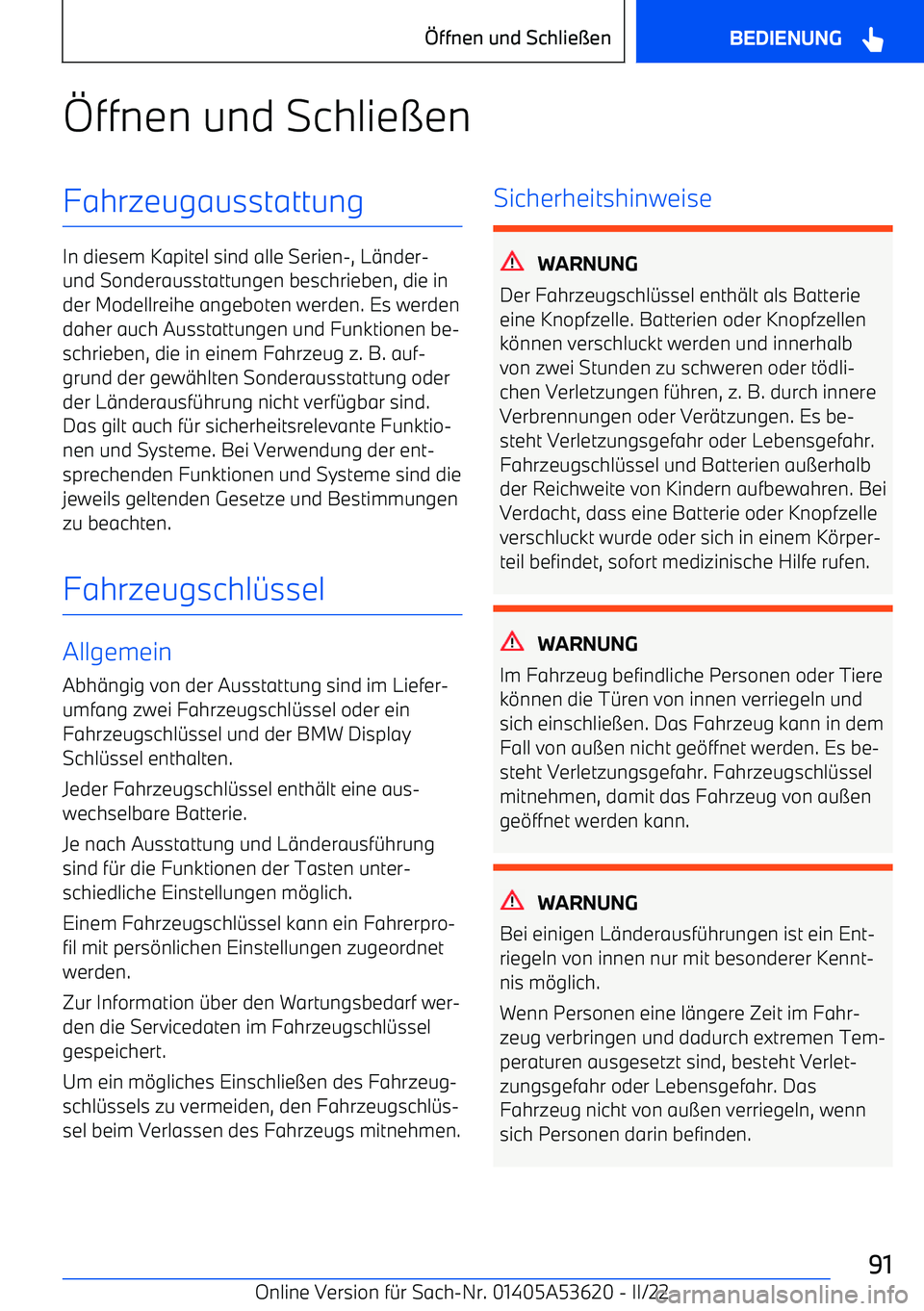 BMW X6 M 2022  Betriebsanleitungen (in German) 