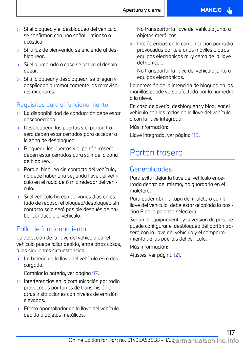 BMW X6 M 2022 Manuales de Empleo (in Spanish) BMW X6 M 2022 Manuales de Empleo (in Spanish)