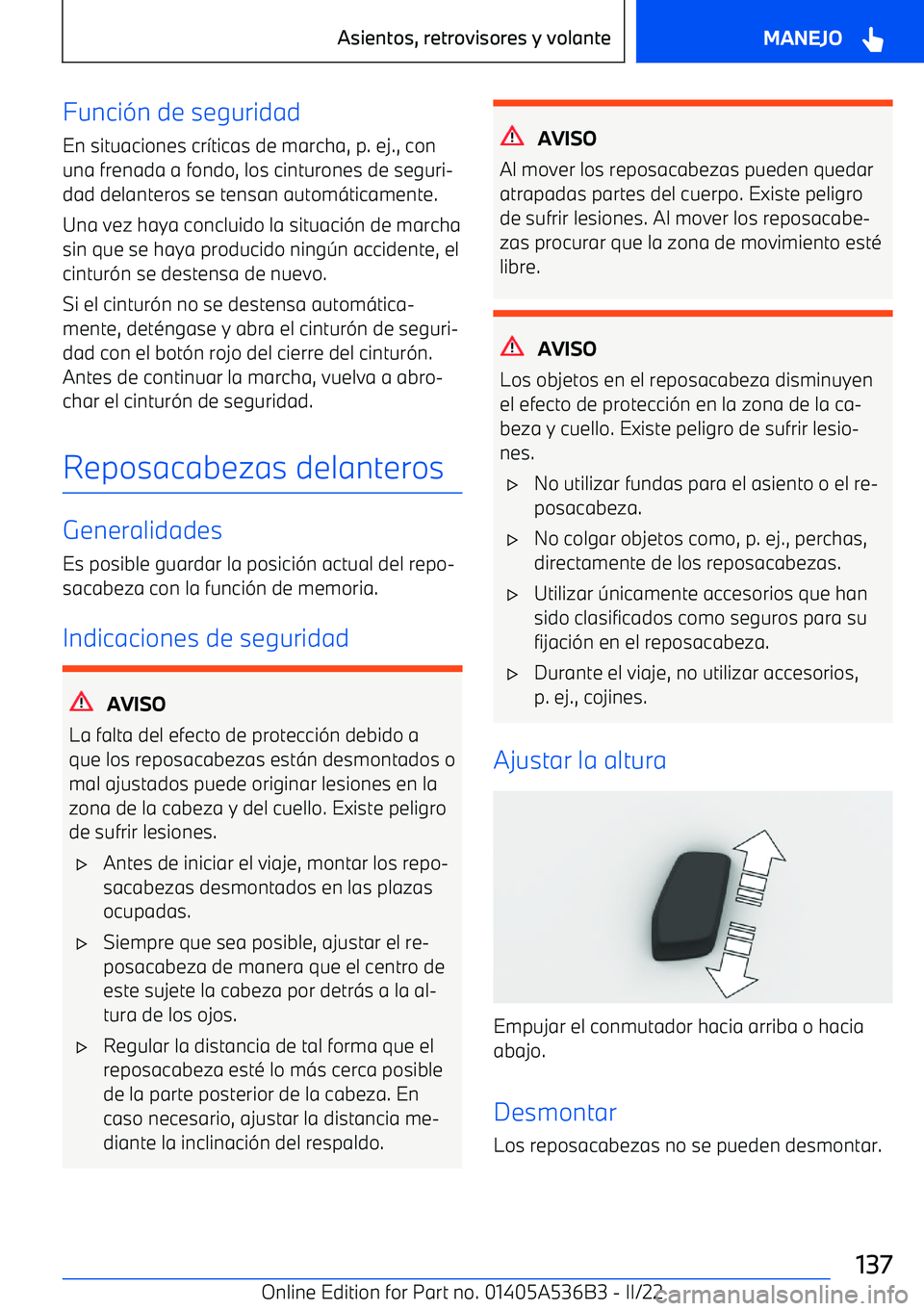 BMW X6 M 2022  Manuales de Empleo (in Spanish) Funci