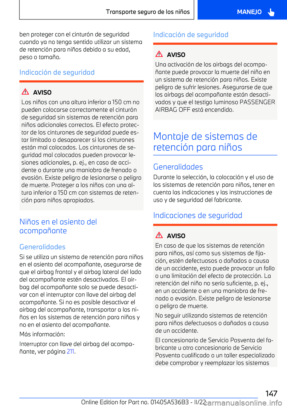 BMW X6 M 2022 Manuales de Empleo (in Spanish) ben proteger con el cintur BMW X6 M 2022 Manuales de Empleo (in Spanish) ben proteger con el cintur