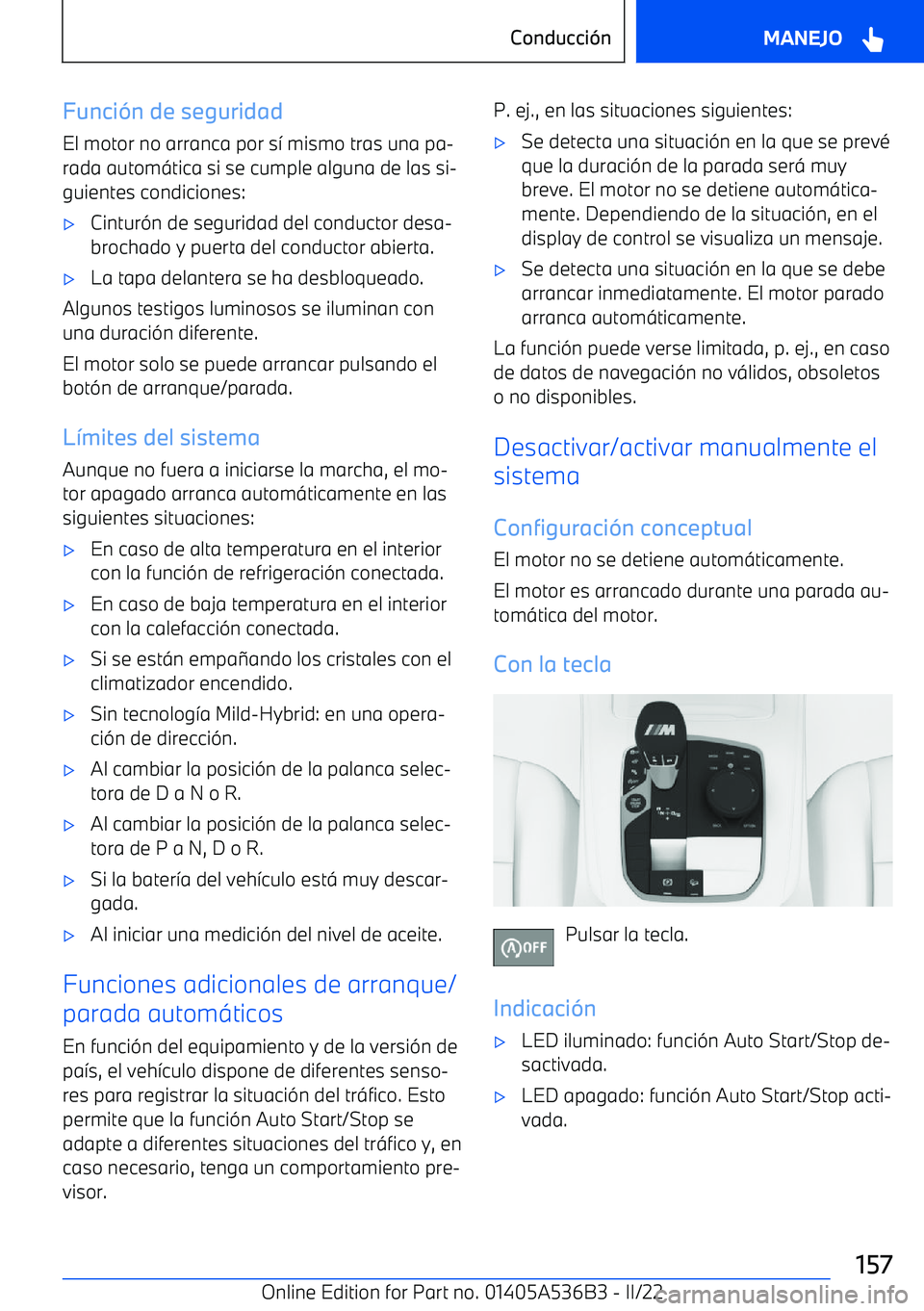 BMW X6 M 2022 Manuales de Empleo (in Spanish) Funci BMW X6 M 2022 Manuales de Empleo (in Spanish) Funci