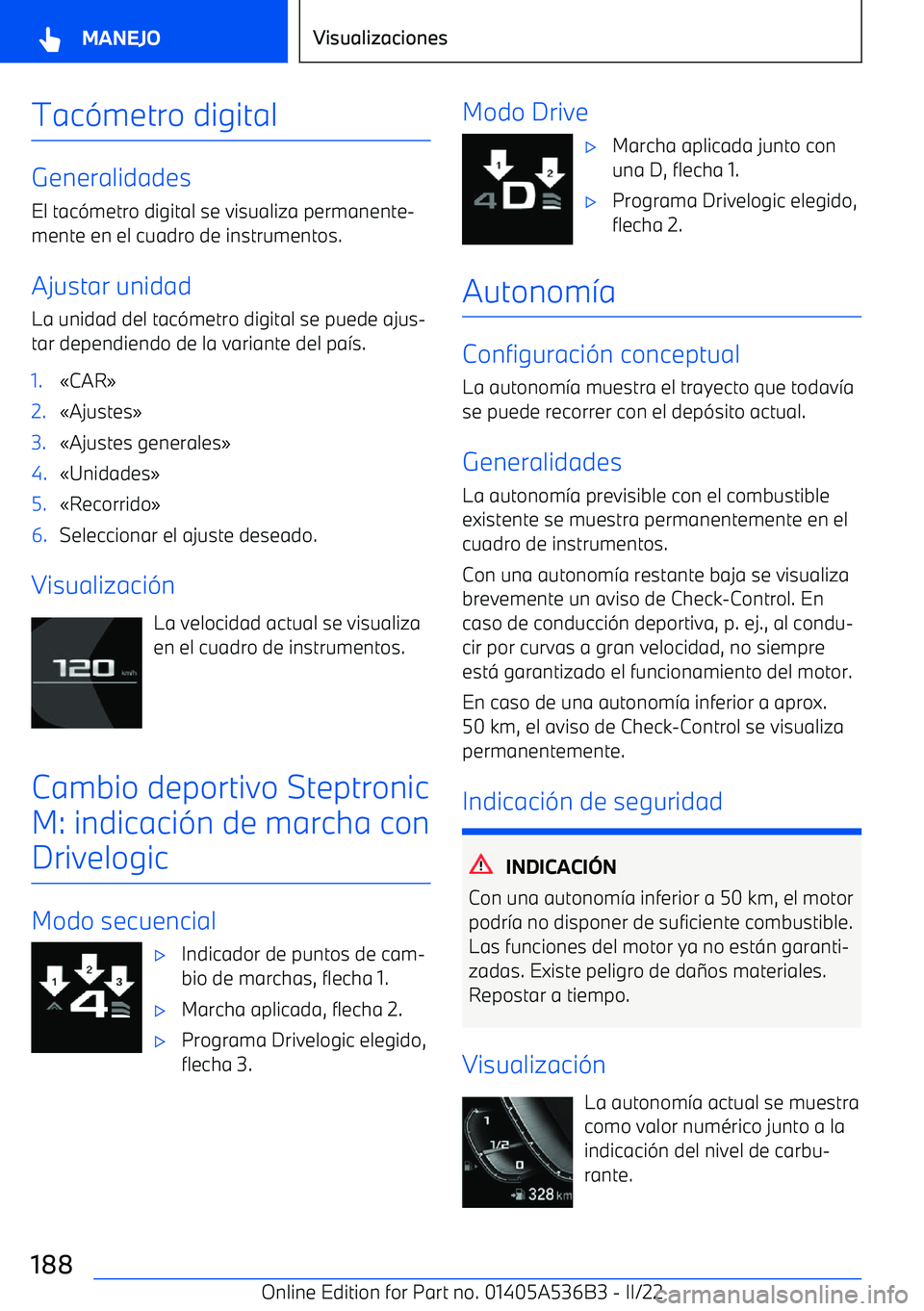 BMW X6 M 2022  Manuales de Empleo (in Spanish) Tac