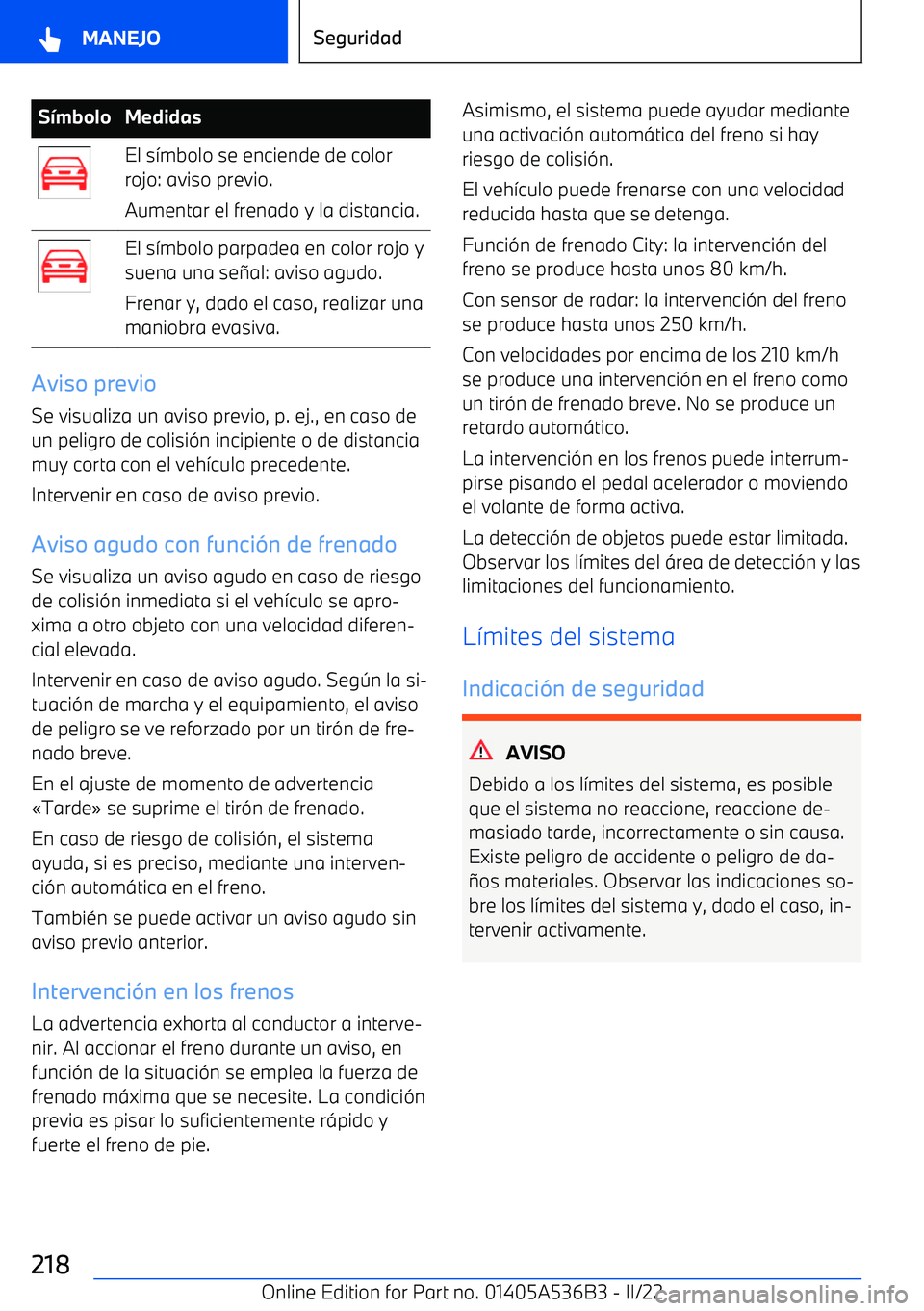 BMW X6 M 2022  Manuales de Empleo (in Spanish) S