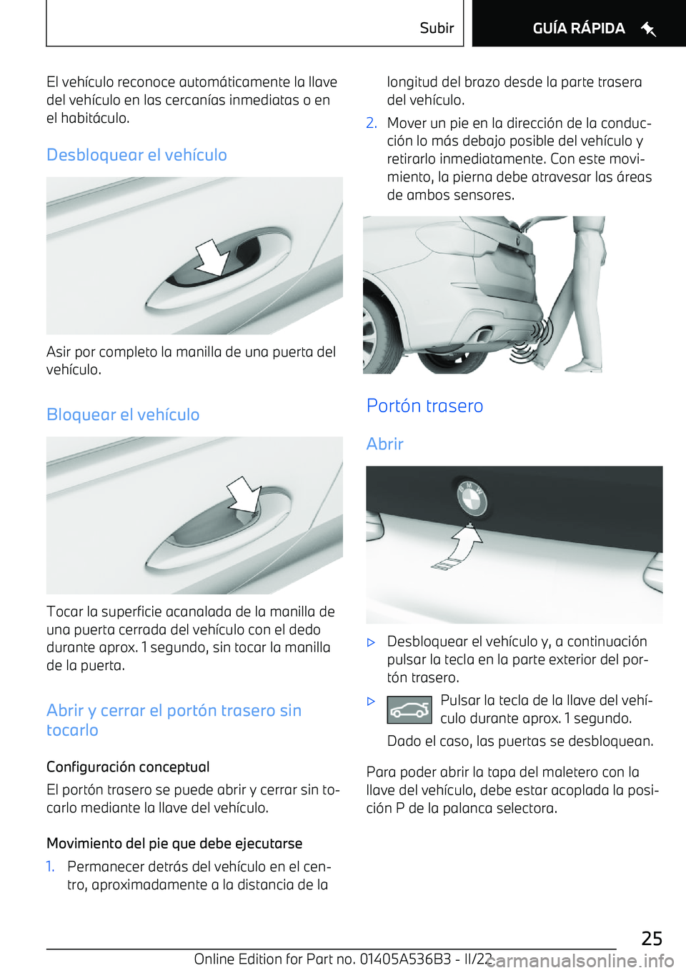 BMW X6 M 2022 Manuales de Empleo (in Spanish) El veh BMW X6 M 2022 Manuales de Empleo (in Spanish) El veh