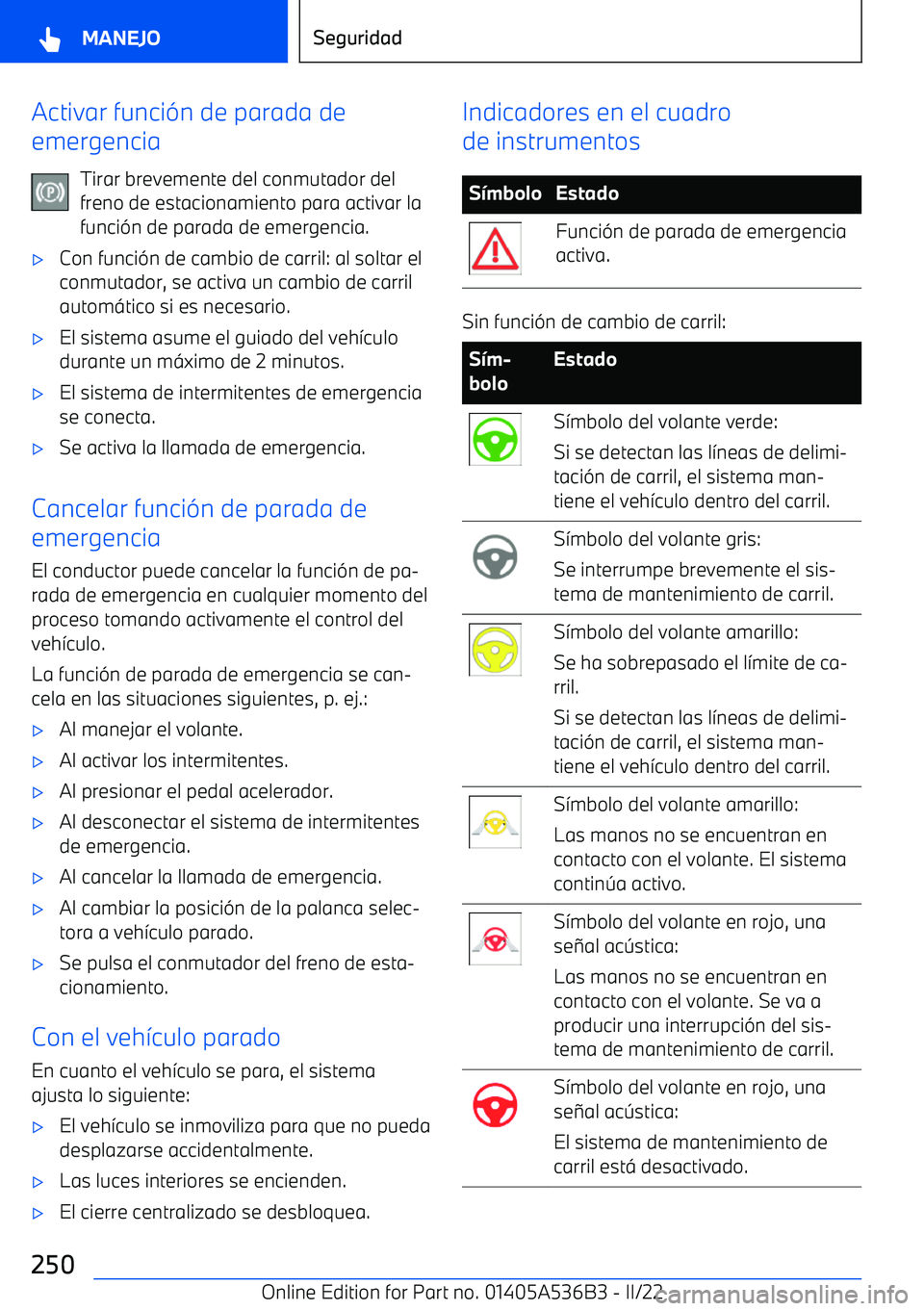 BMW X6 M 2022 Manuales de Empleo (in Spanish) Activar funci BMW X6 M 2022 Manuales de Empleo (in Spanish) Activar funci