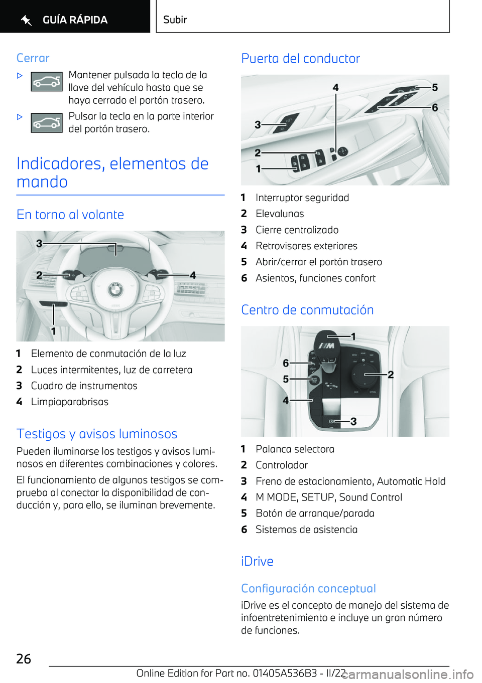 BMW X6 M 2022 Manuales de Empleo (in Spanish) Cerrar BMW X6 M 2022 Manuales de Empleo (in Spanish) Cerrar
