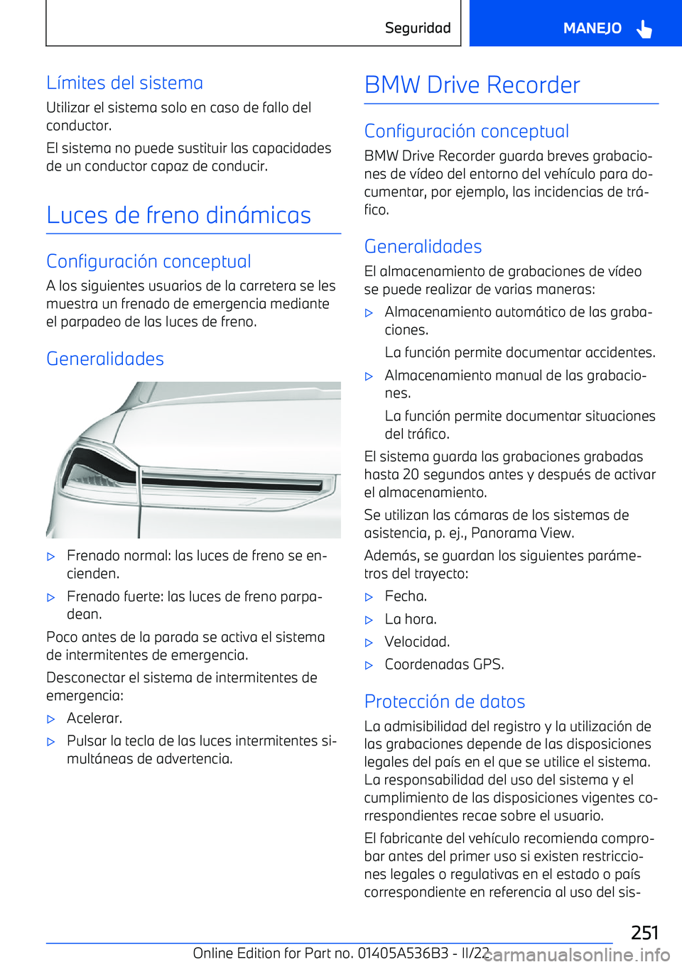 BMW X6 M 2022  Manuales de Empleo (in Spanish) L