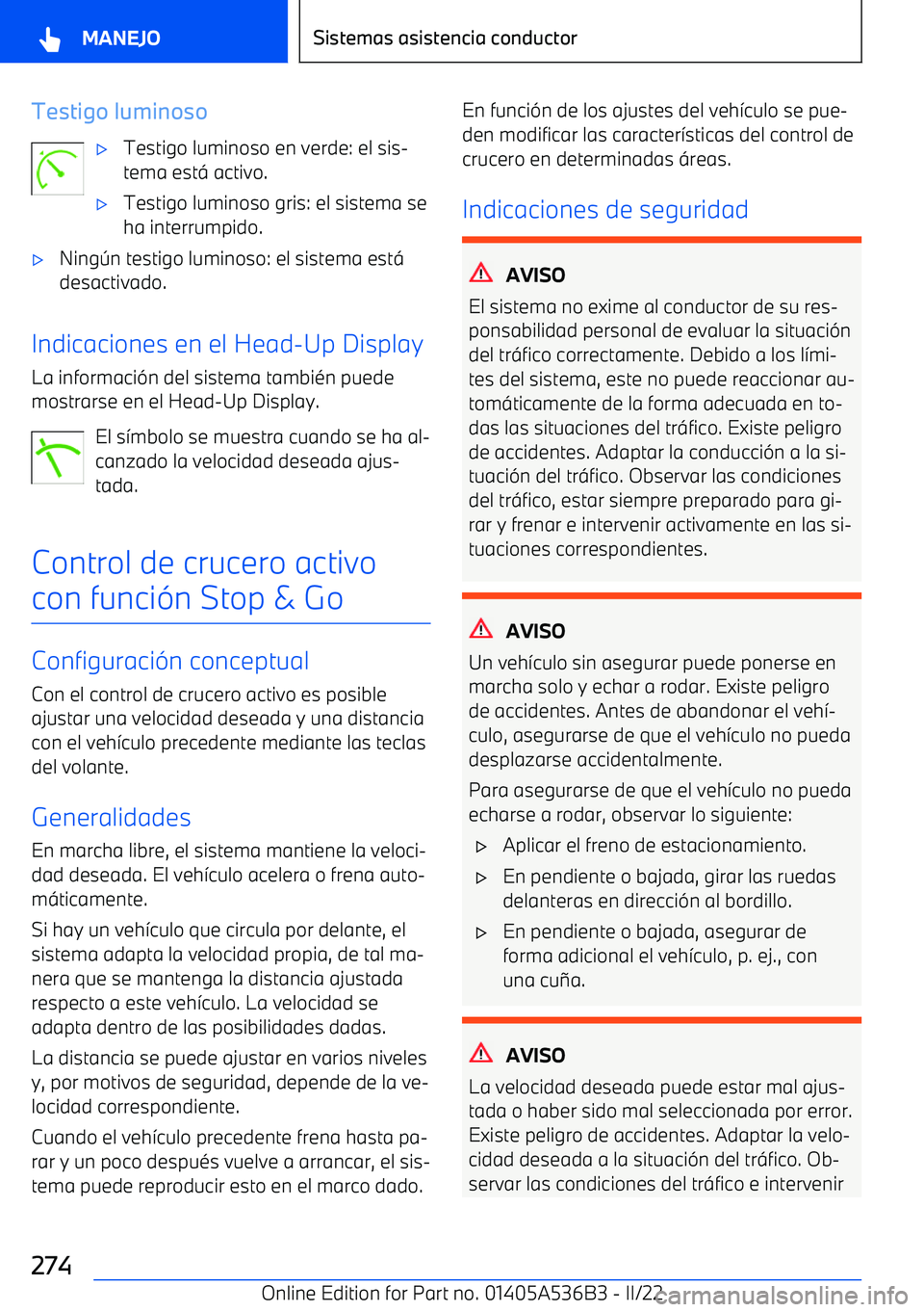 BMW X6 M 2022  Manuales de Empleo (in Spanish) Testigo luminoso