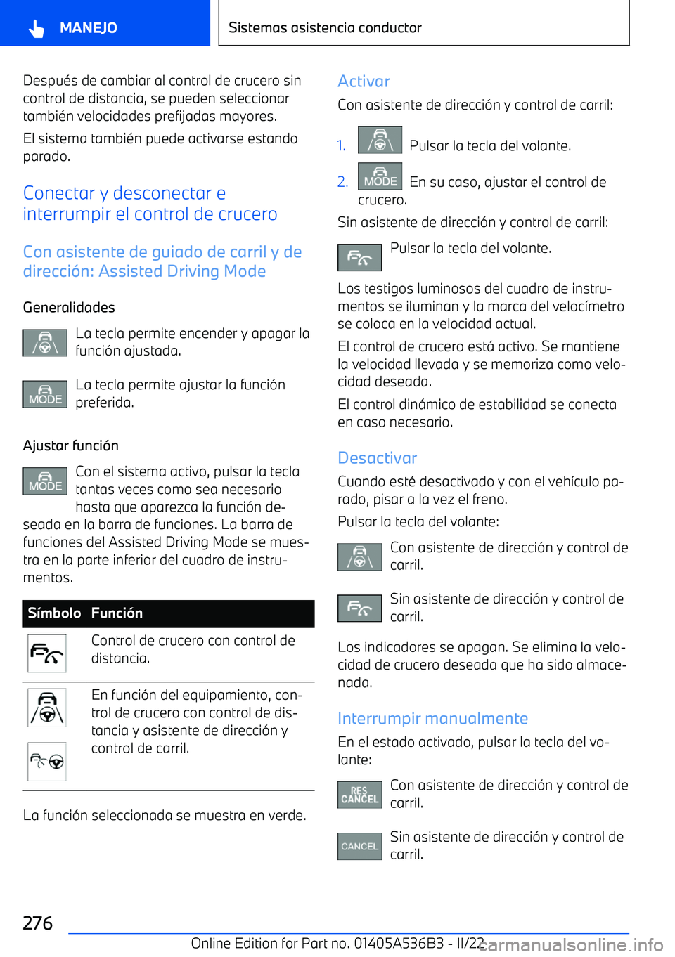 BMW X6 M 2022  Manuales de Empleo (in Spanish) Despu
