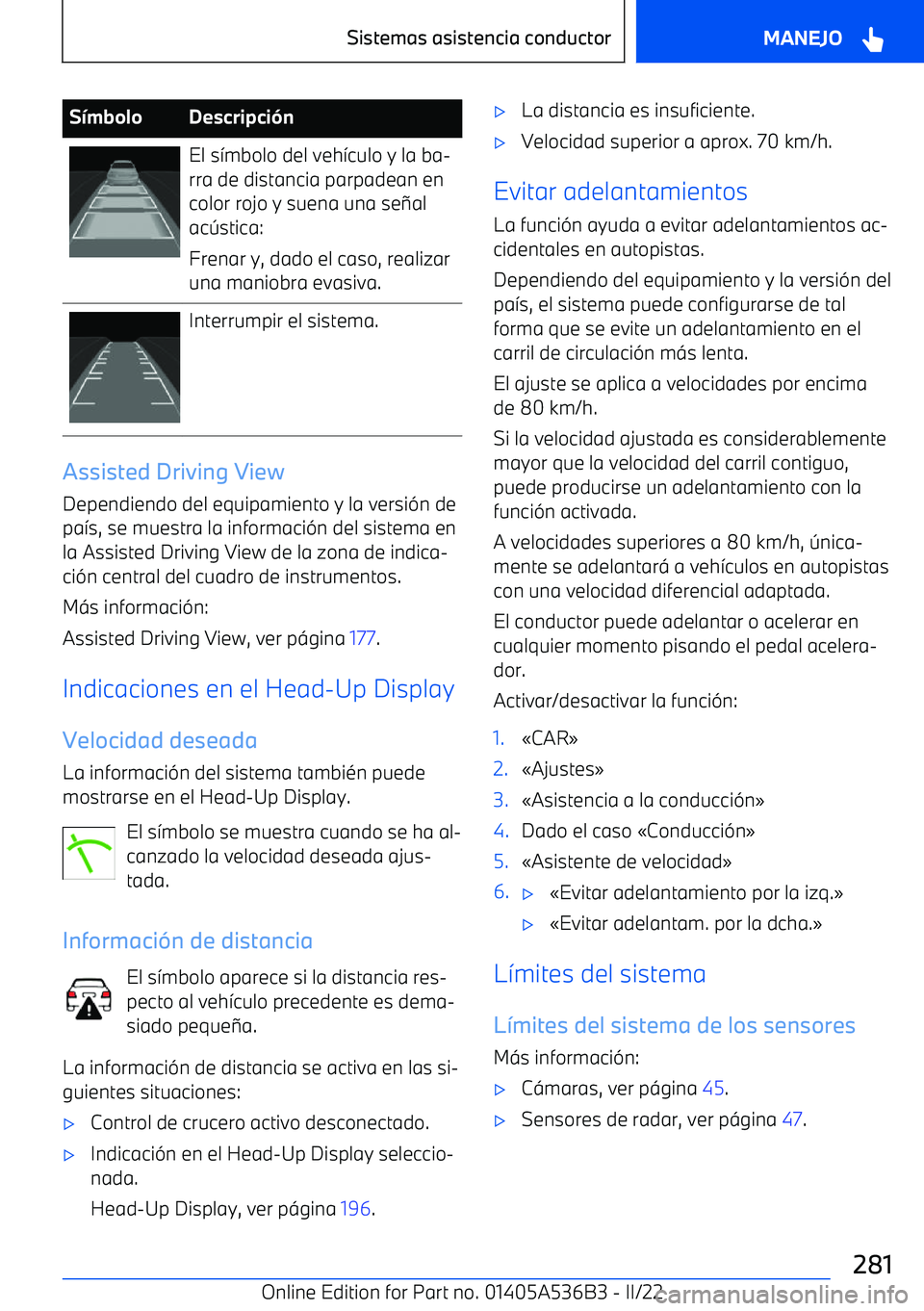 BMW X6 M 2022  Manuales de Empleo (in Spanish) S