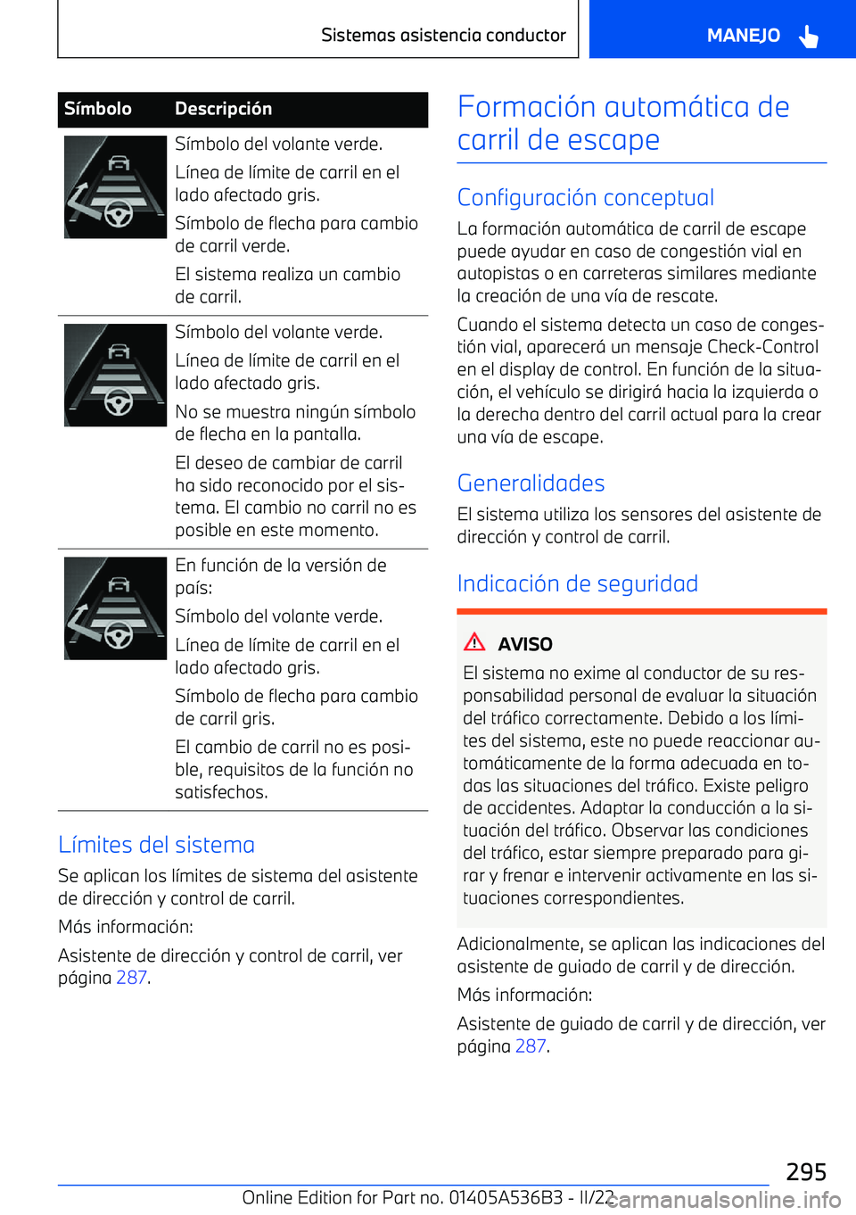 BMW X6 M 2022  Manuales de Empleo (in Spanish) S