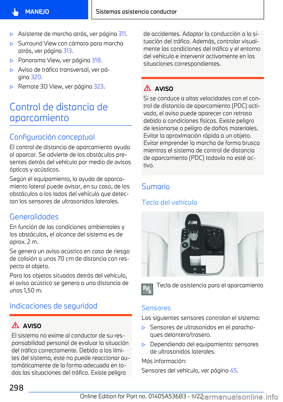 BMW X6 M 2022  Manuales de Empleo (in Spanish) 