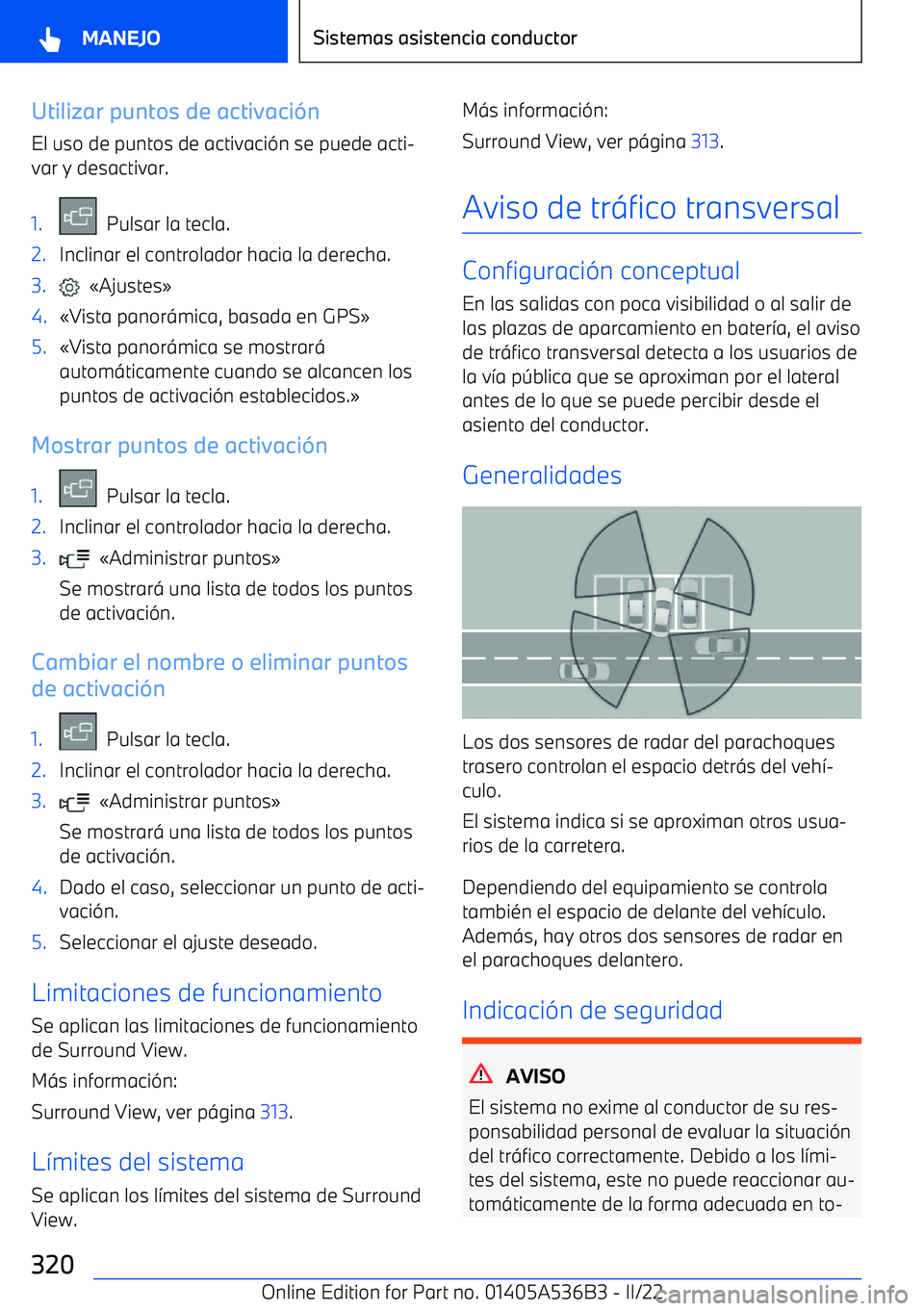 BMW X6 M 2022  Manuales de Empleo (in Spanish) Utilizar puntos de activaci