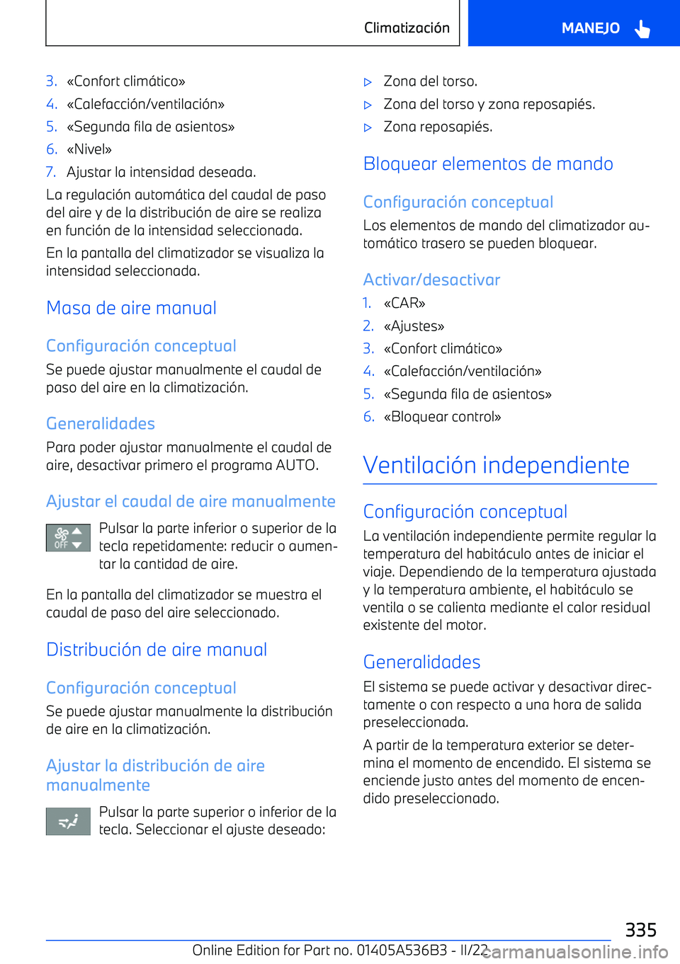 BMW X6 M 2022  Manuales de Empleo (in Spanish) 3.