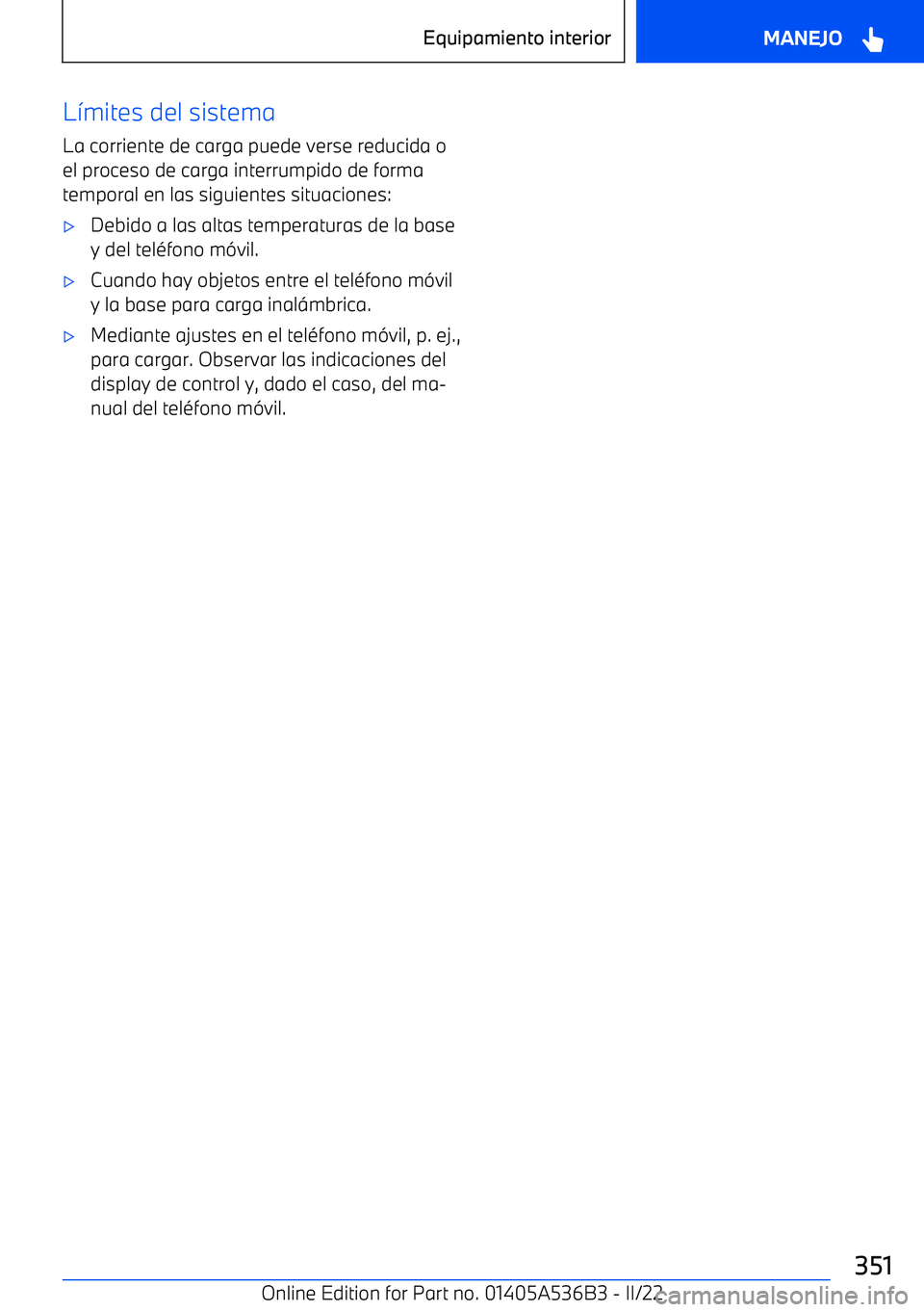 BMW X6 M 2022  Manuales de Empleo (in Spanish) L