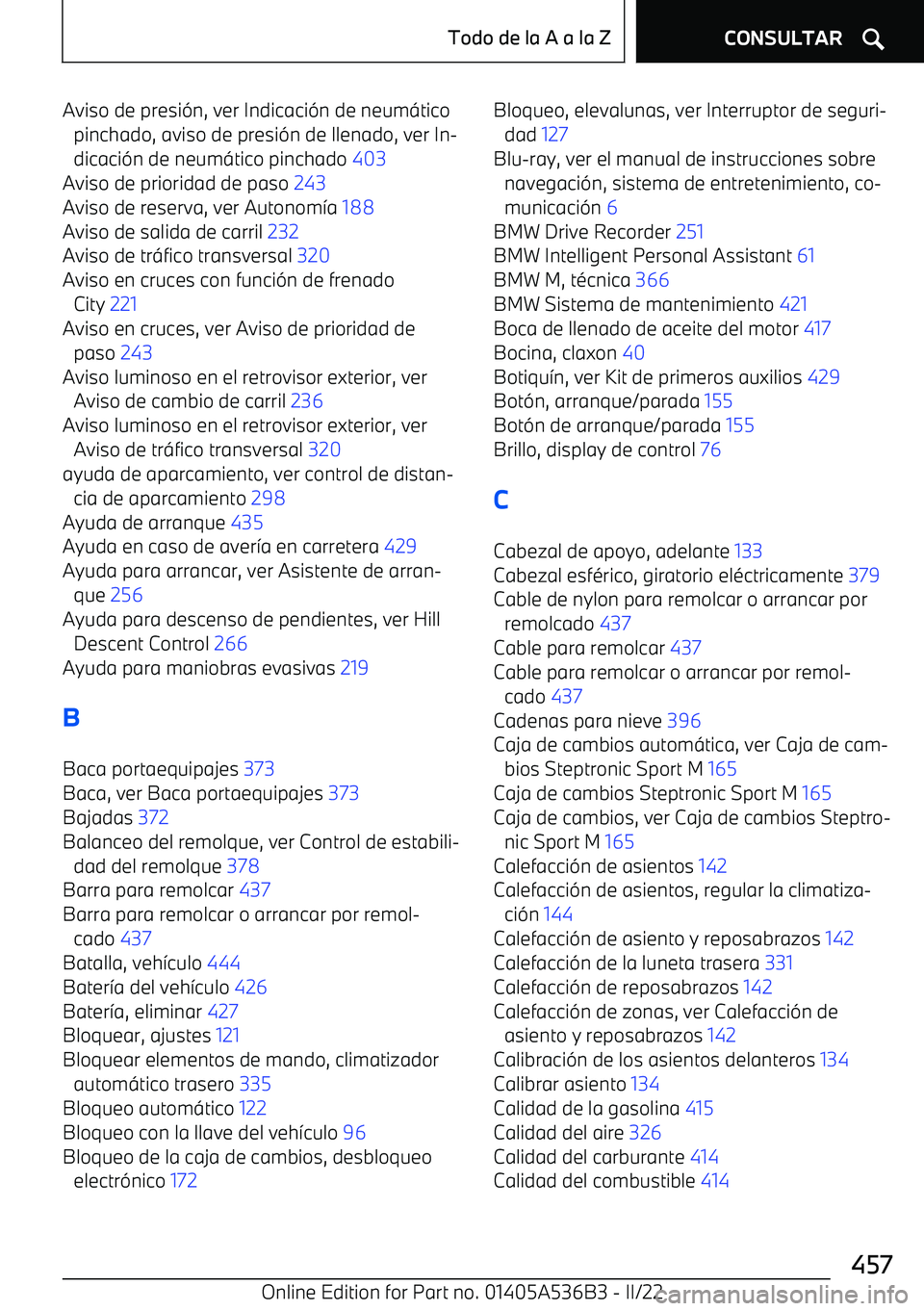 BMW X6 M 2022  Manuales de Empleo (in Spanish) Aviso de presi