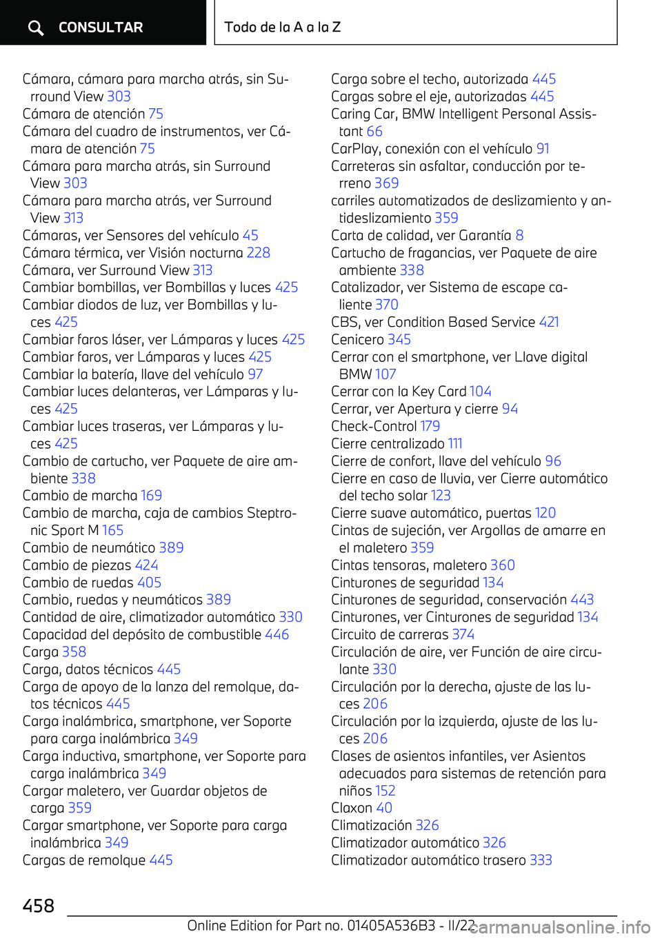 BMW X6 M 2022  Manuales de Empleo (in Spanish) C