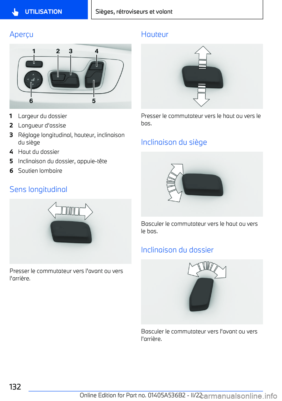 BMW X6 M 2022  Notices Demploi (in French) Aperu1Largeur du dossier2Longueur d