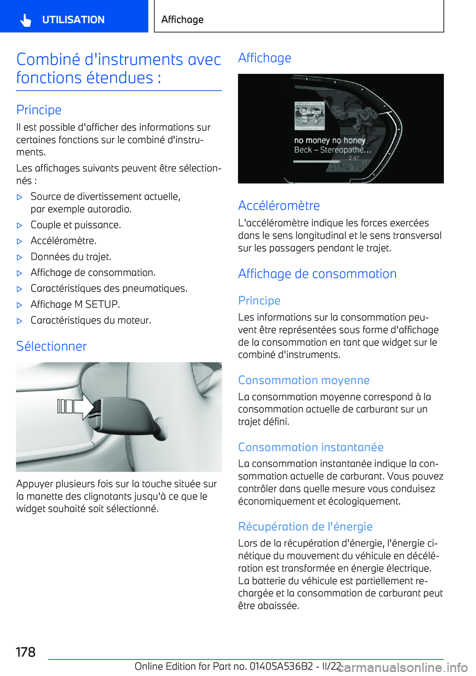 BMW X6 M 2022 Notices Demploi (in French) Combiné d BMW X6 M 2022 Notices Demploi (in French) Combiné d