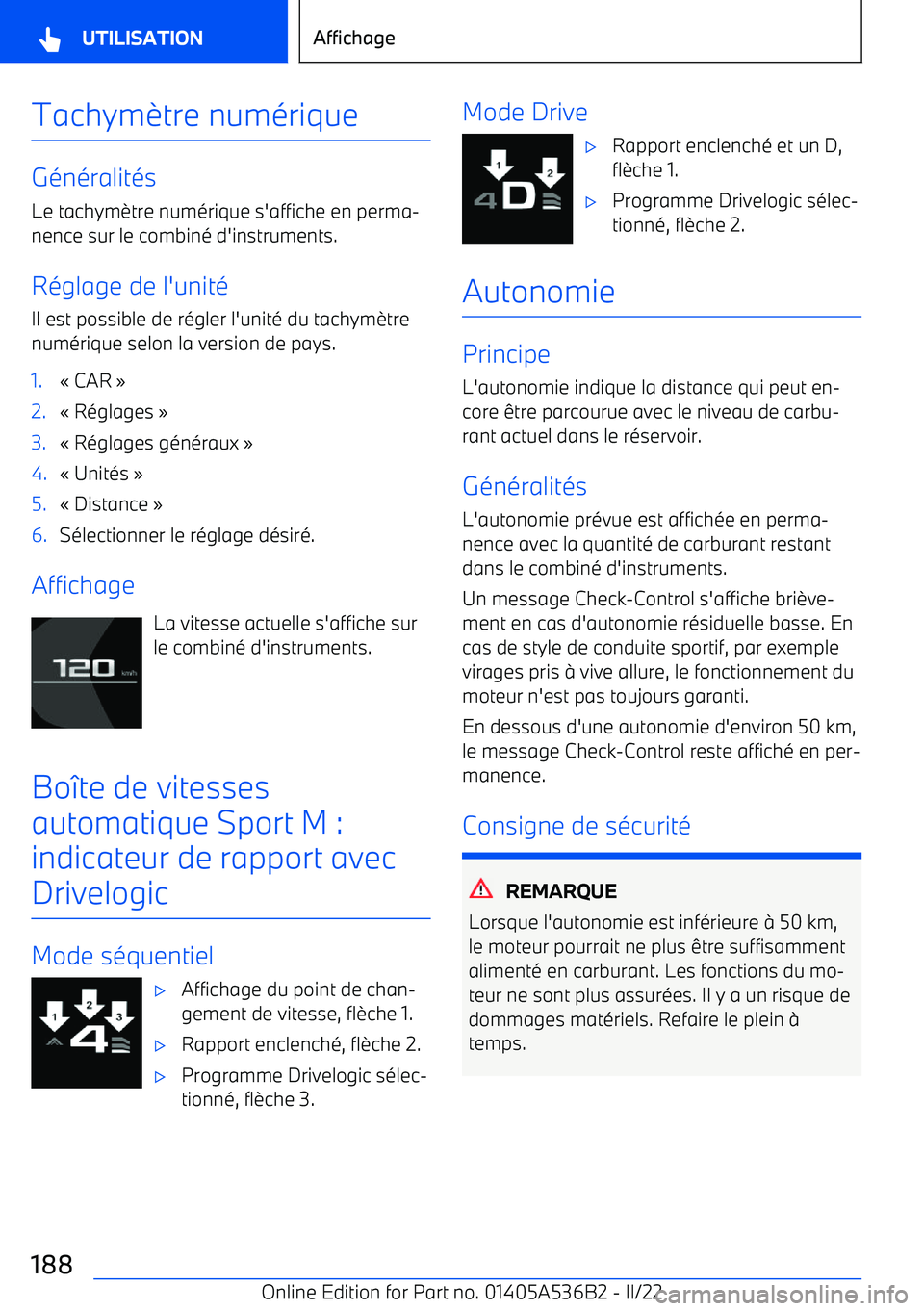 BMW X6 M 2022 Notices Demploi (in French) Tachym BMW X6 M 2022 Notices Demploi (in French) Tachym