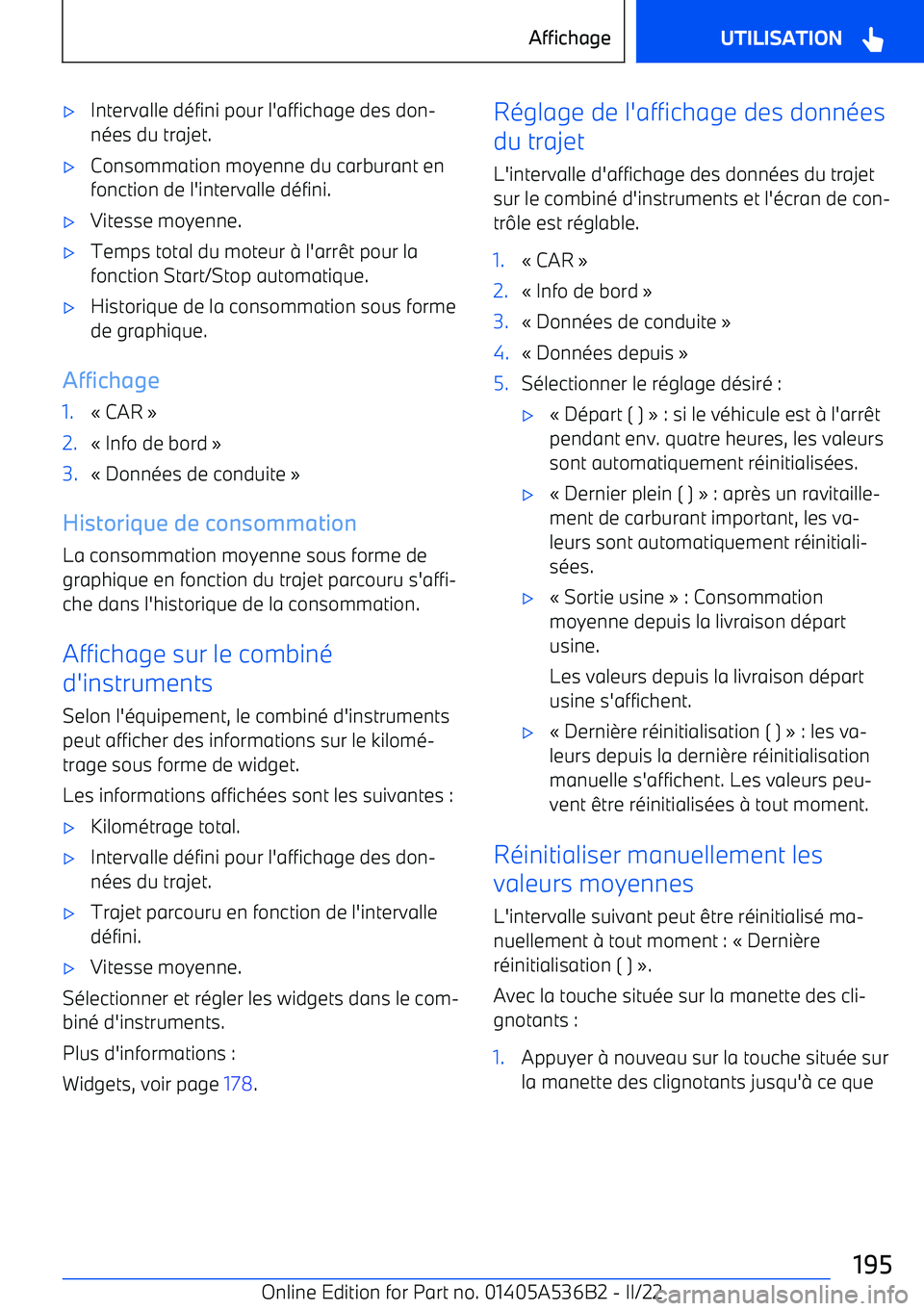 BMW X6 M 2022 Notices Demploi (in French) BMW X6 M 2022 Notices Demploi (in French)