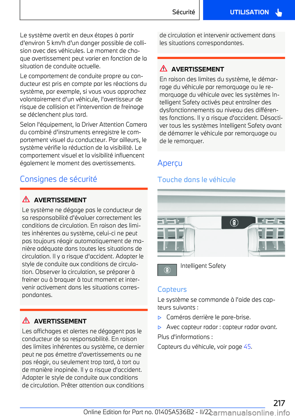 BMW X6 M 2022  Notices Demploi (in French) Le syst