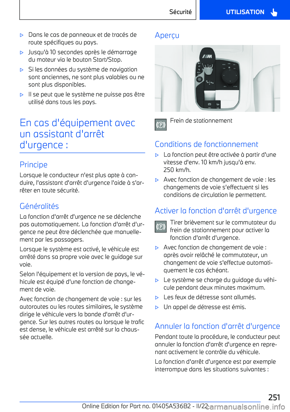 BMW X6 M 2022 Notices Demploi (in French) BMW X6 M 2022 Notices Demploi (in French)
