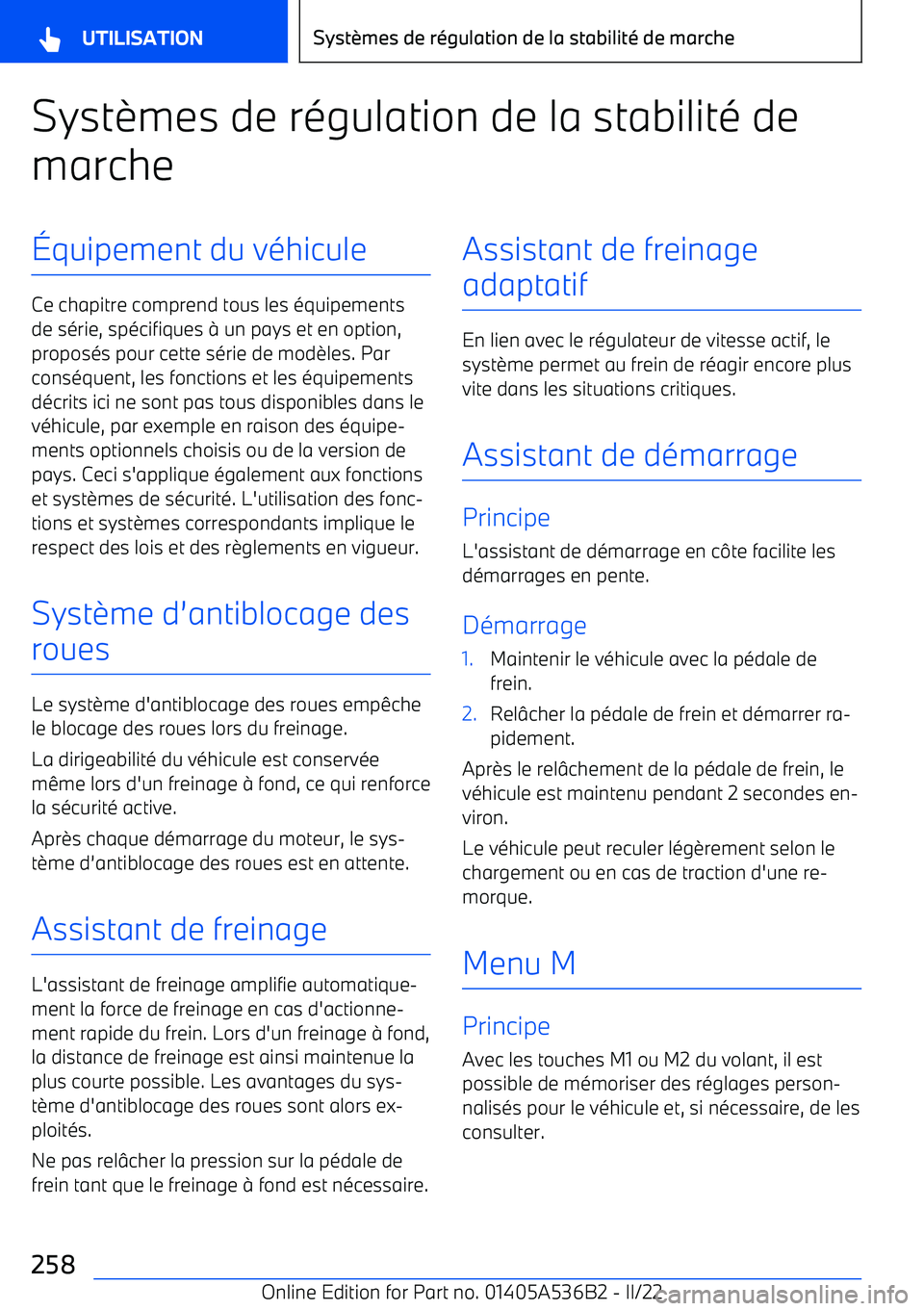 BMW X6 M 2022 Notices Demploi (in French) Syst BMW X6 M 2022 Notices Demploi (in French) Syst