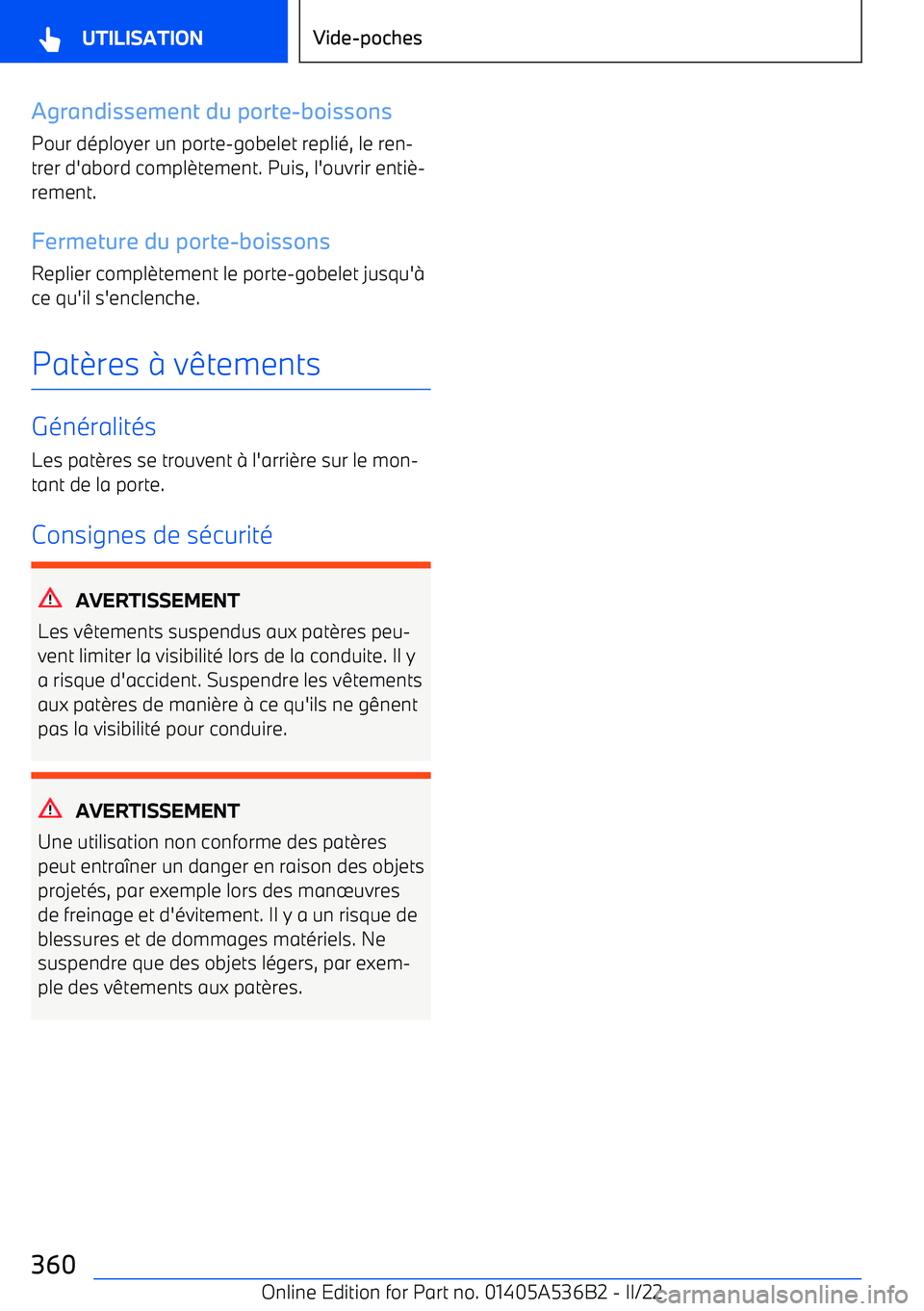 BMW X6 M 2022 Notices Demploi (in French) Agrandissement du porte BMW X6 M 2022 Notices Demploi (in French) Agrandissement du porte