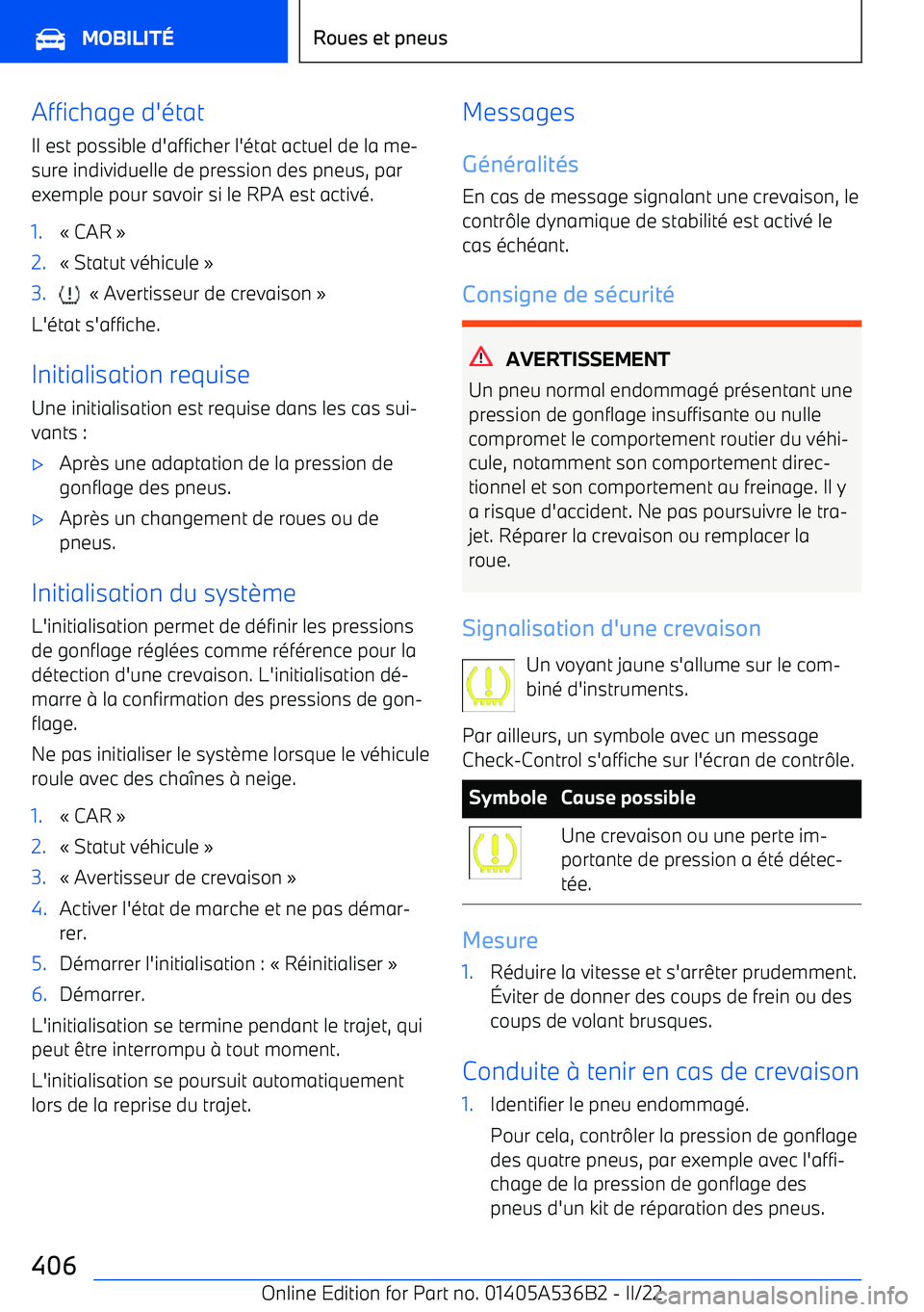 BMW X6 M 2022 Notices Demploi (in French) Affichage d BMW X6 M 2022 Notices Demploi (in French) Affichage d