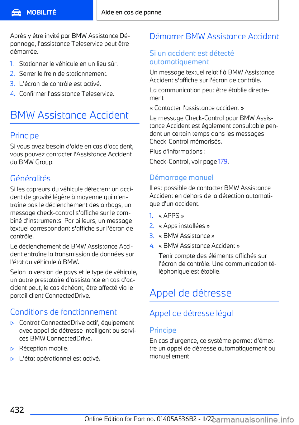 BMW X6 M 2022  Notices Demploi (in French) Apr