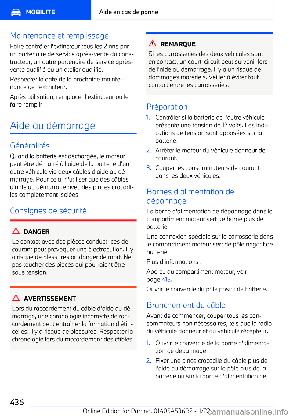 BMW X6 M 2022  Notices Demploi (in French) Maintenance et remplissageFaire contr ler l
