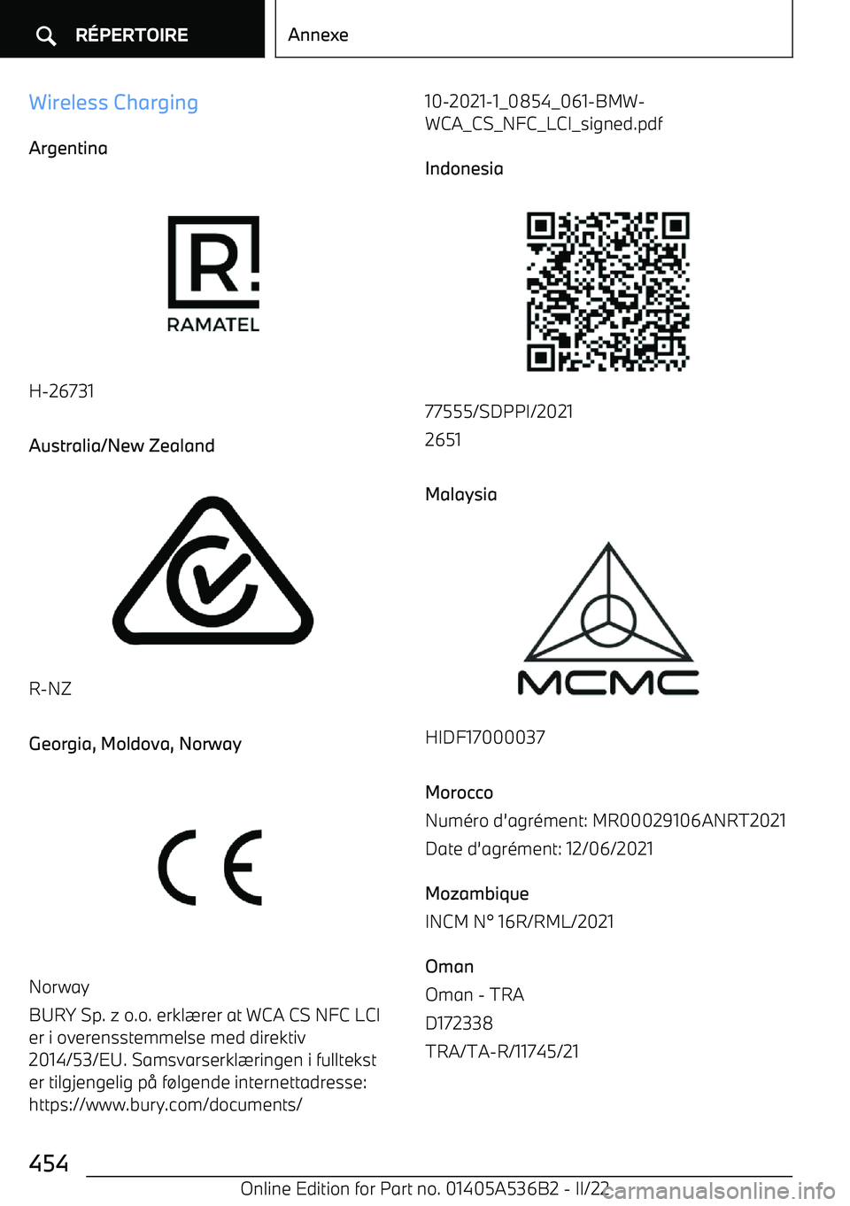 BMW X6 M 2022 Notices Demploi (in French) Wireless ChargingArgentina
H BMW X6 M 2022 Notices Demploi (in French) Wireless ChargingArgentina
H